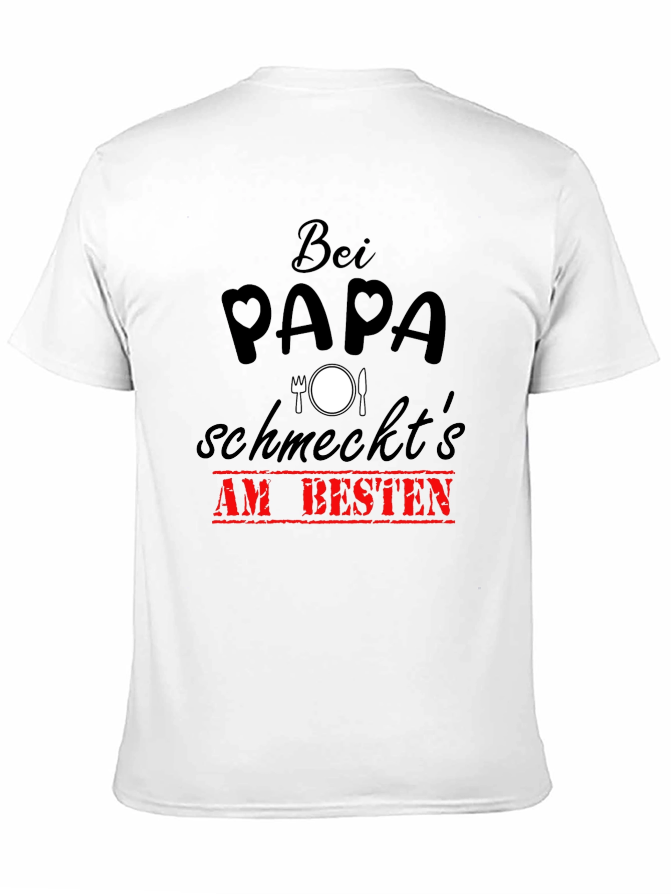 Bei Papa Schmeckt's Am Besten Black T-Shirt - 11