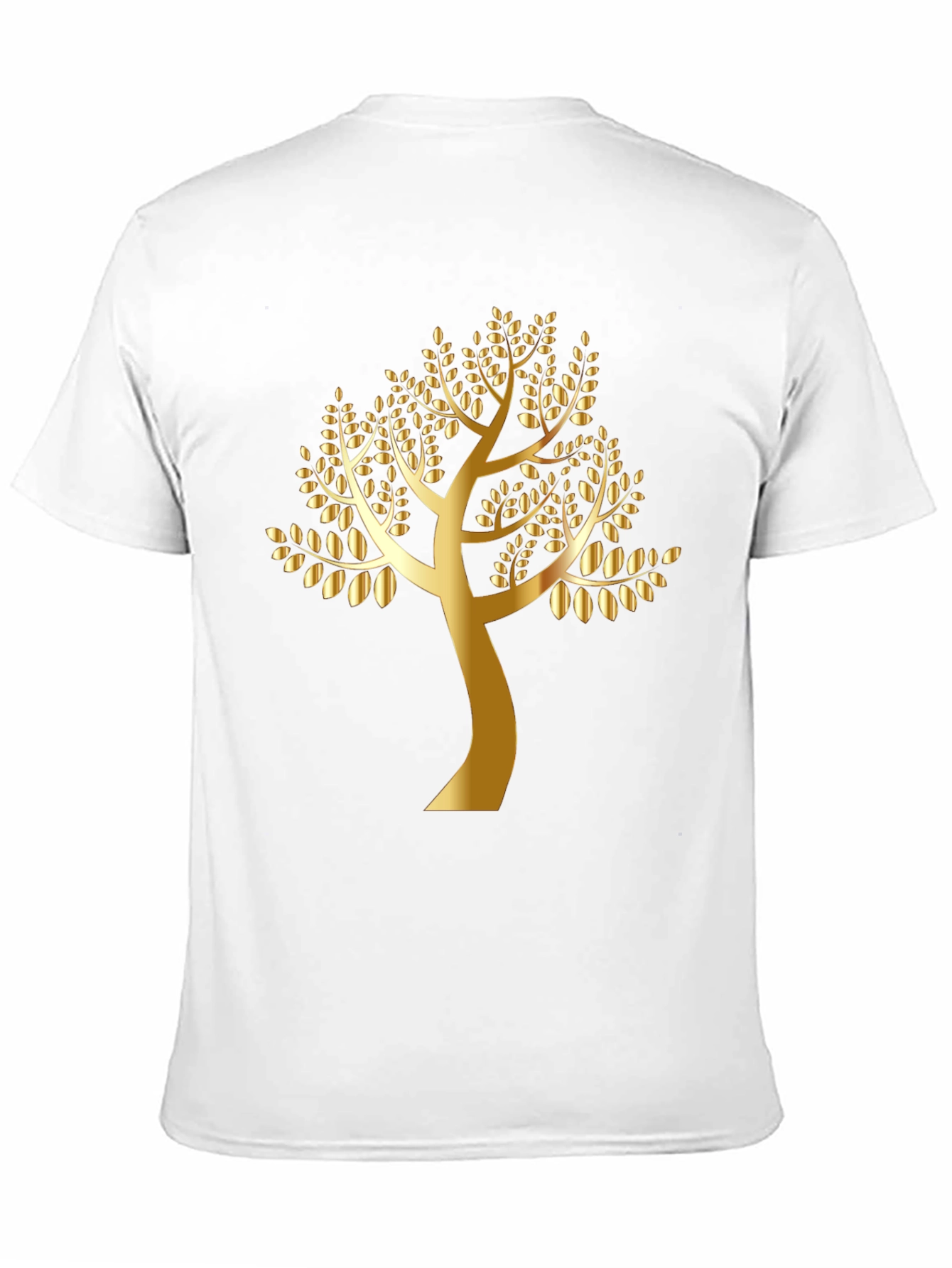 Black Golden Tree Graphic Black T-Shirt view 11