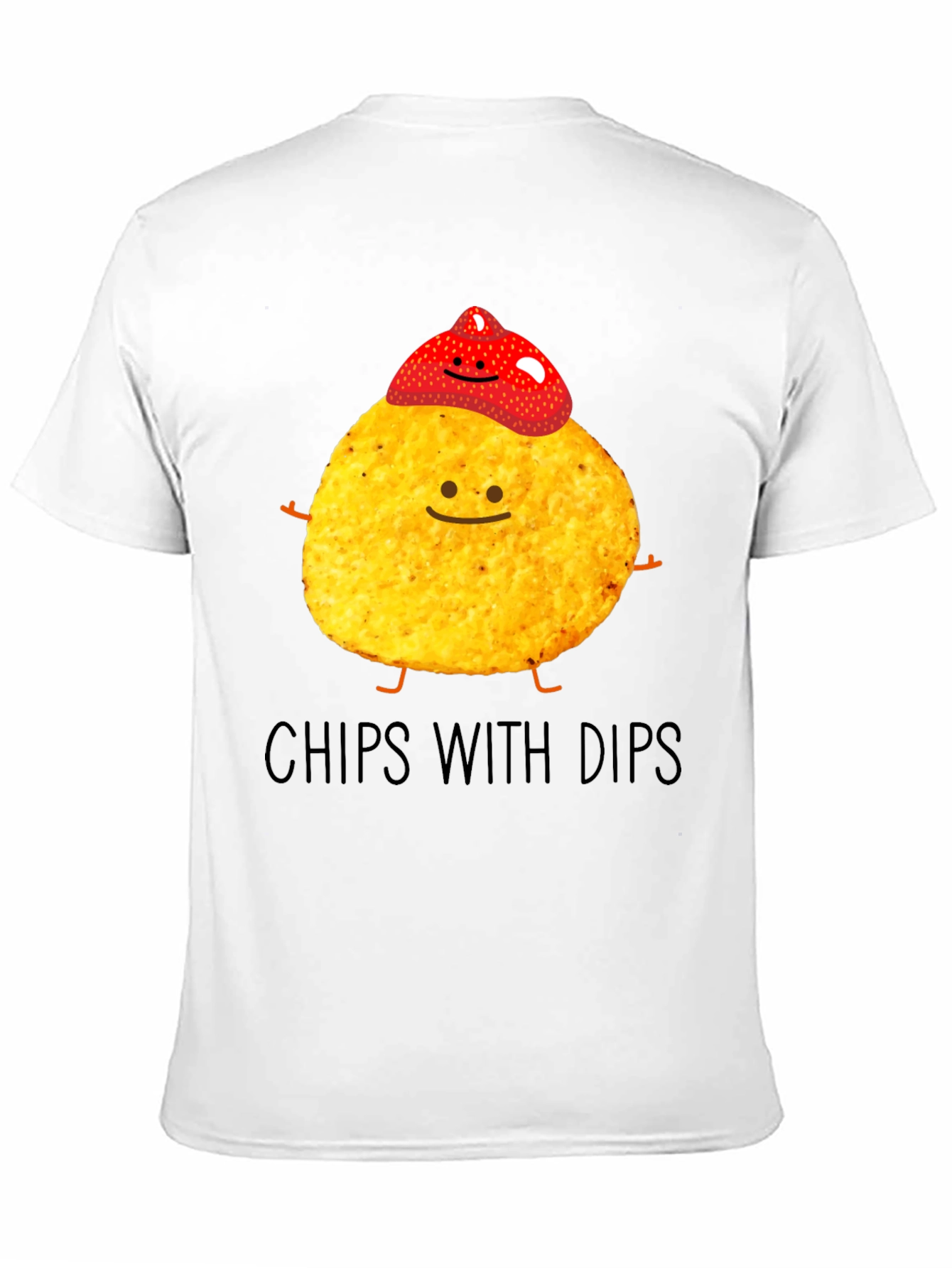 Black Chips With Dips Graphic T-Shirt - Snack Lover Tee view 11