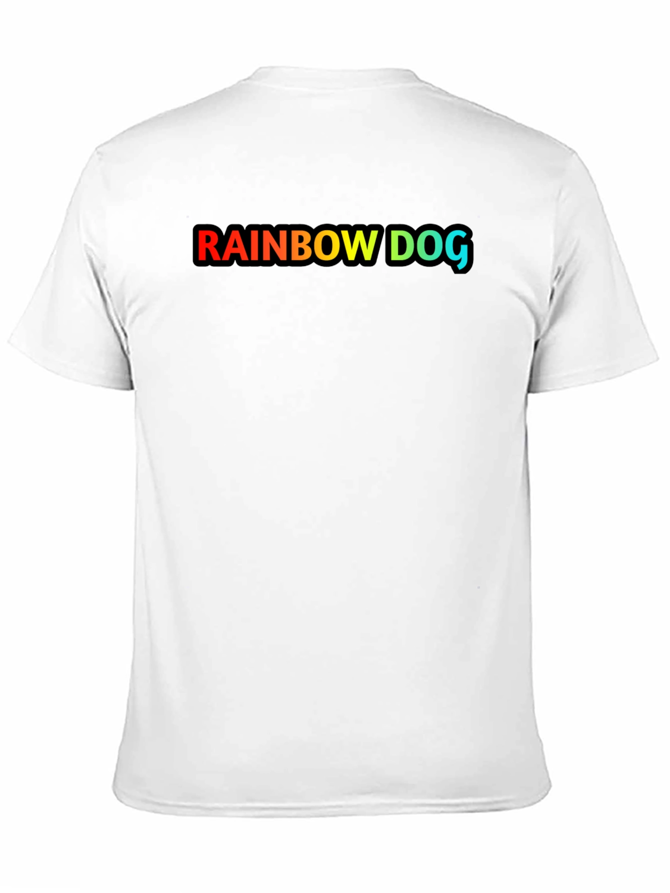 Black Rainbow Dog Graphic Black T-Shirt view 11
