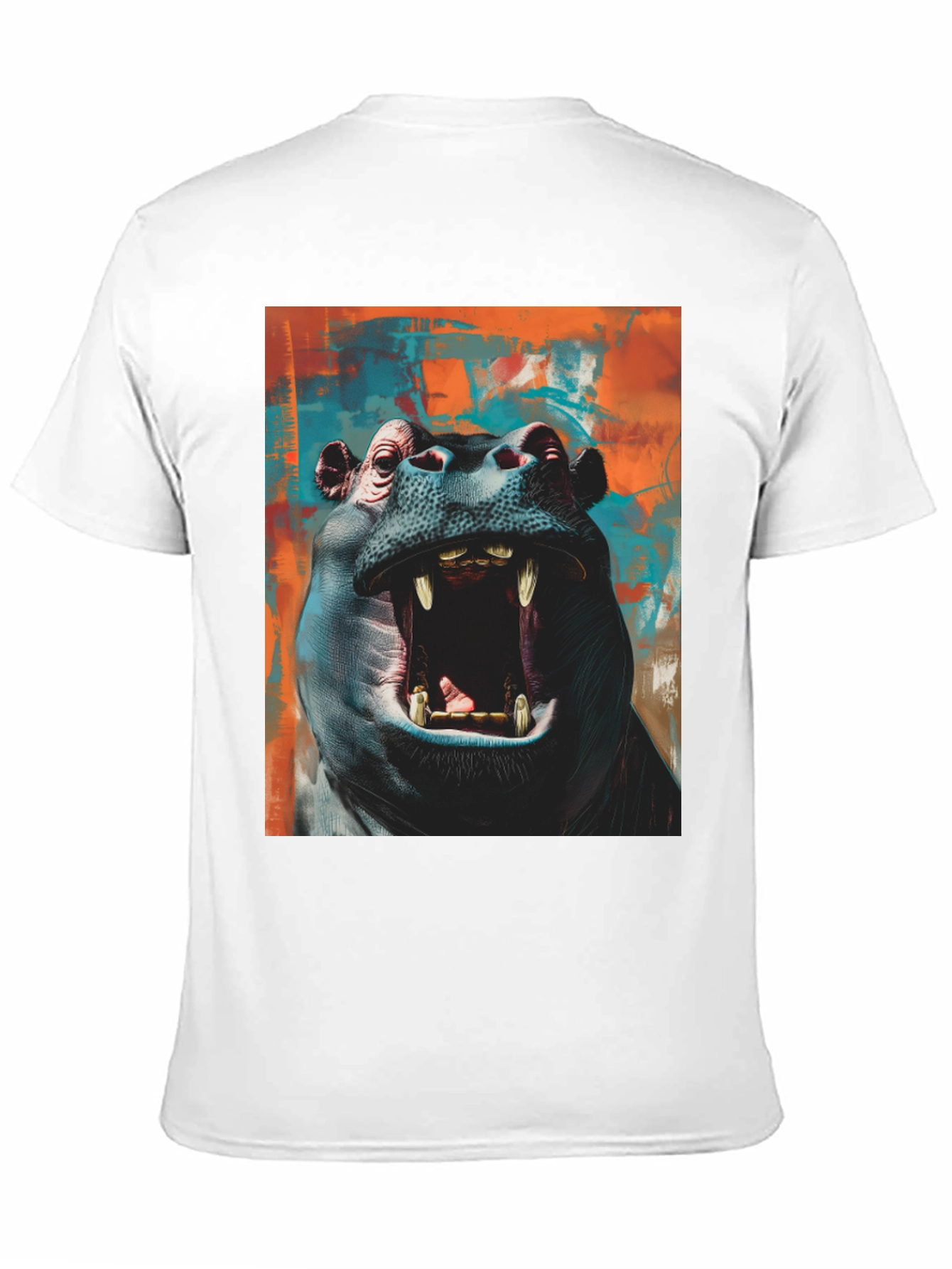 Black Hippo Graphic Tee - Bold Animal Print view 11