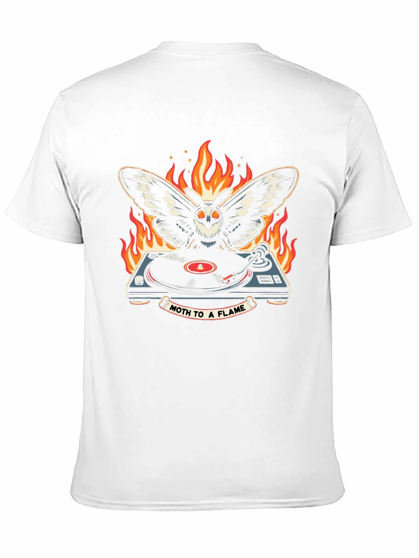 Black Moth to a Flame Graphic T-Shirt view 11