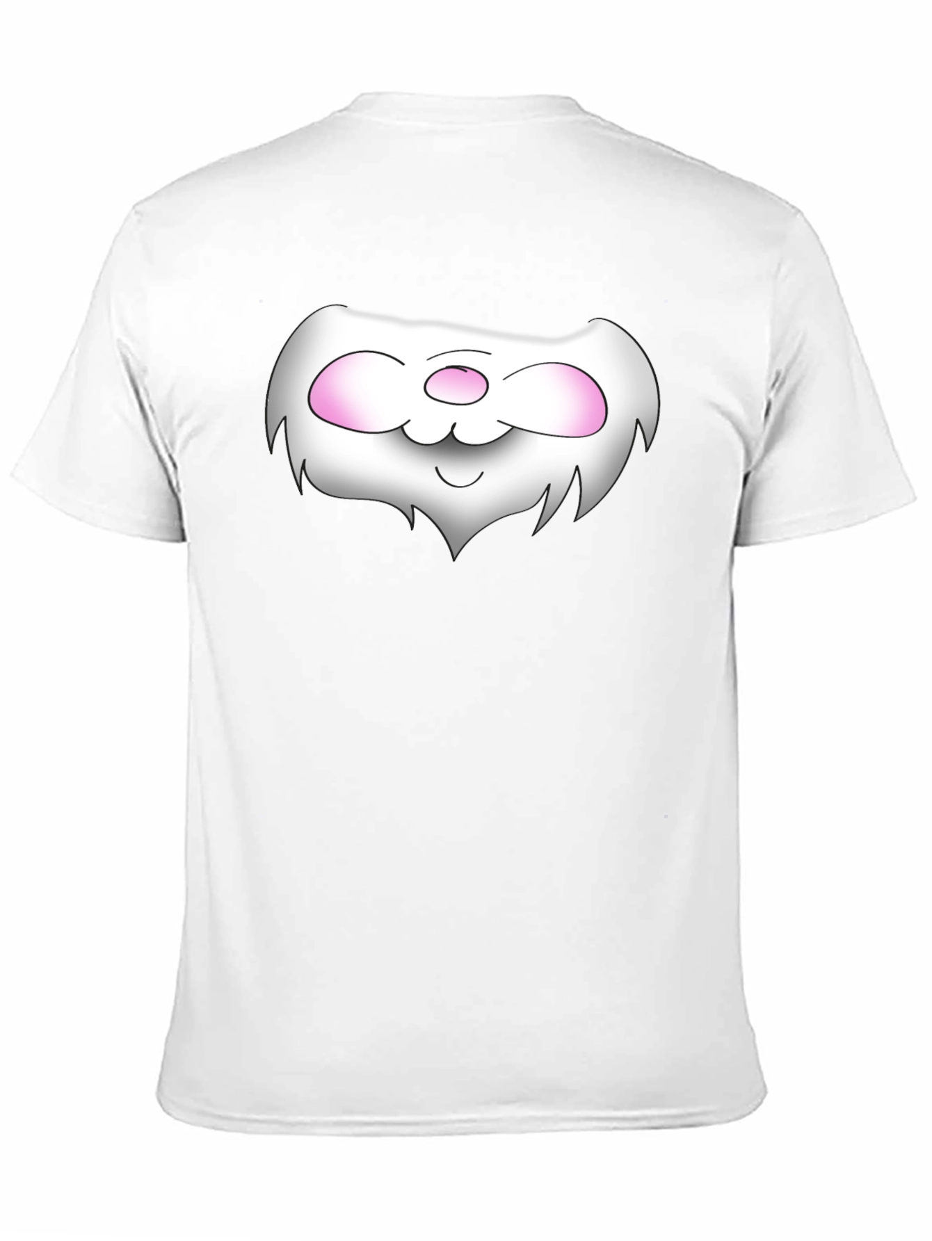 Black Cute Cartoon Face Black T-Shirt view 11