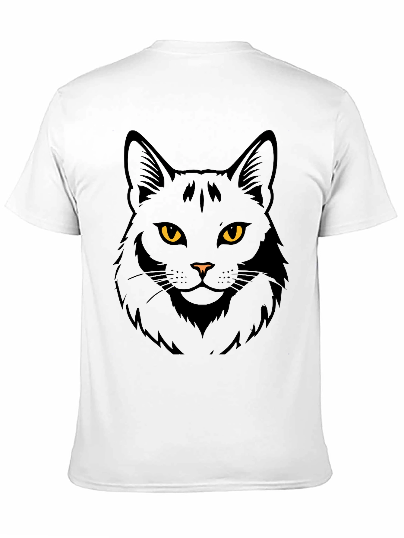 Black Black Cat Graphic Tee - Men's Casual Crew Neck T-Shirt view 11