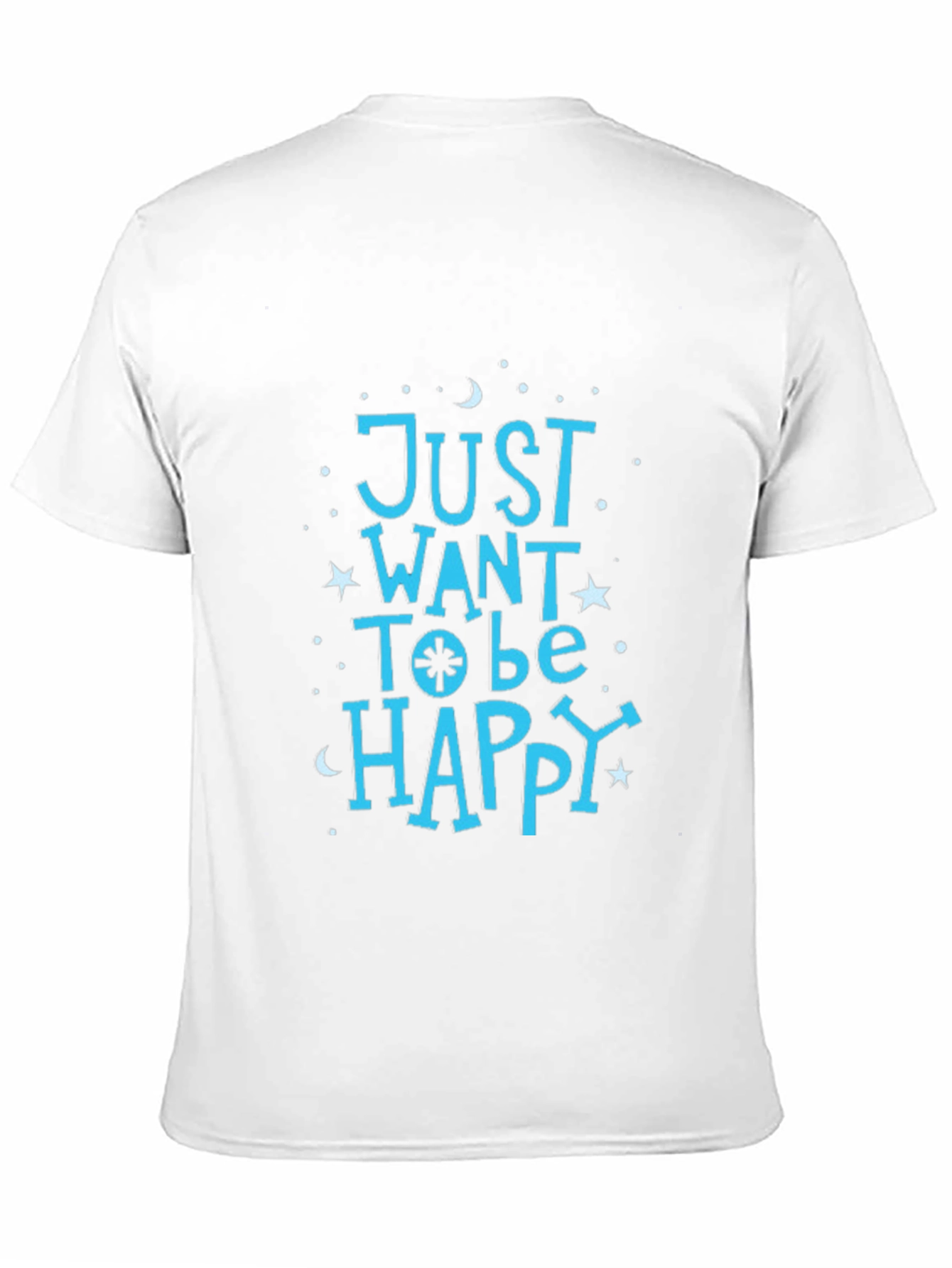 Black Just Want To Be Happy Tee view 11