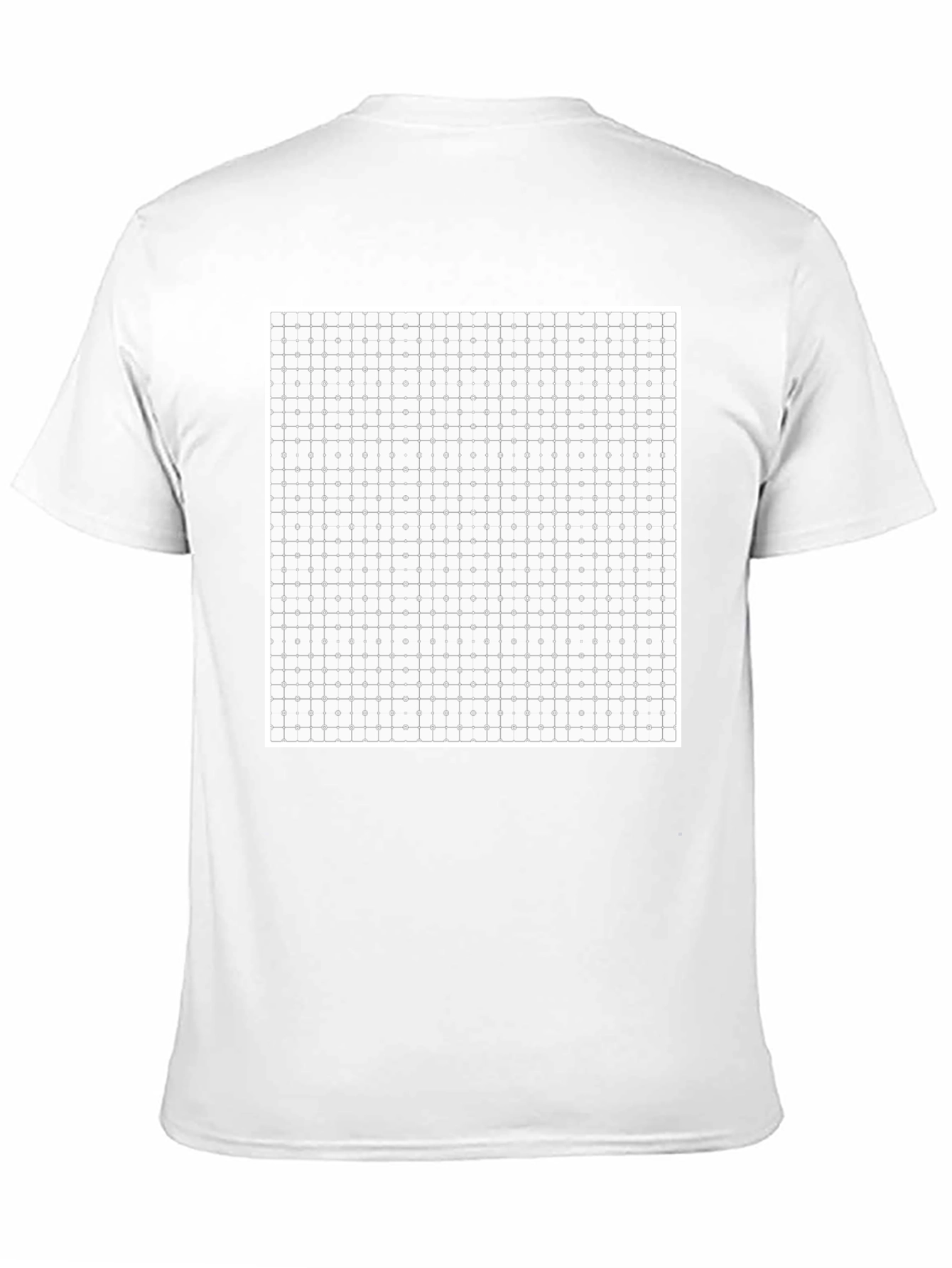 Black Geometric Grid T-Shirt - Modern Pattern Tee view 11