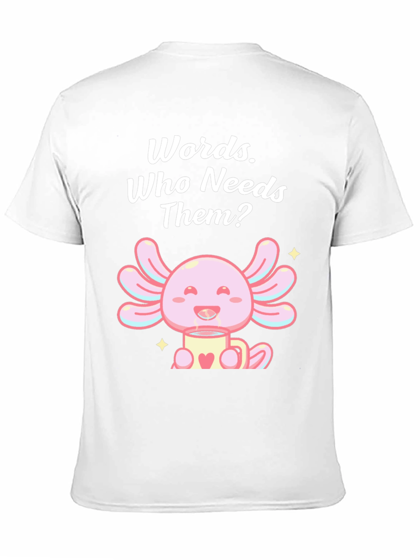 Black Words? Who Needs Them? Axolotl T-Shirt view 11