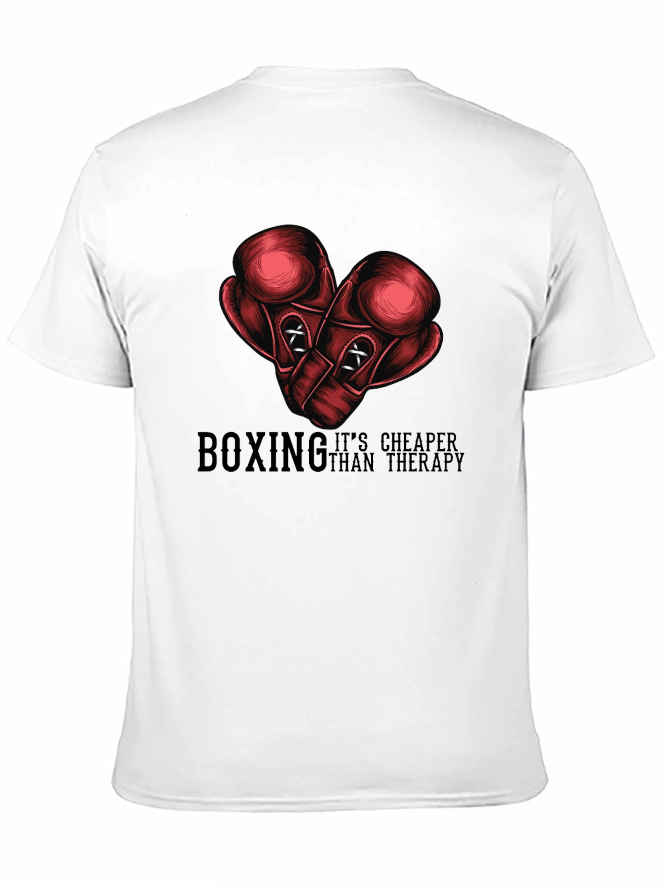 Black Boxing Cheaper Than Therapy Graphic Tee view 11
