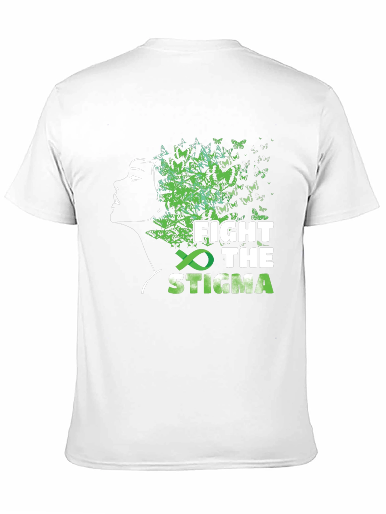 Black Fight The Stigma Mental Health Awareness T-Shirt view 11