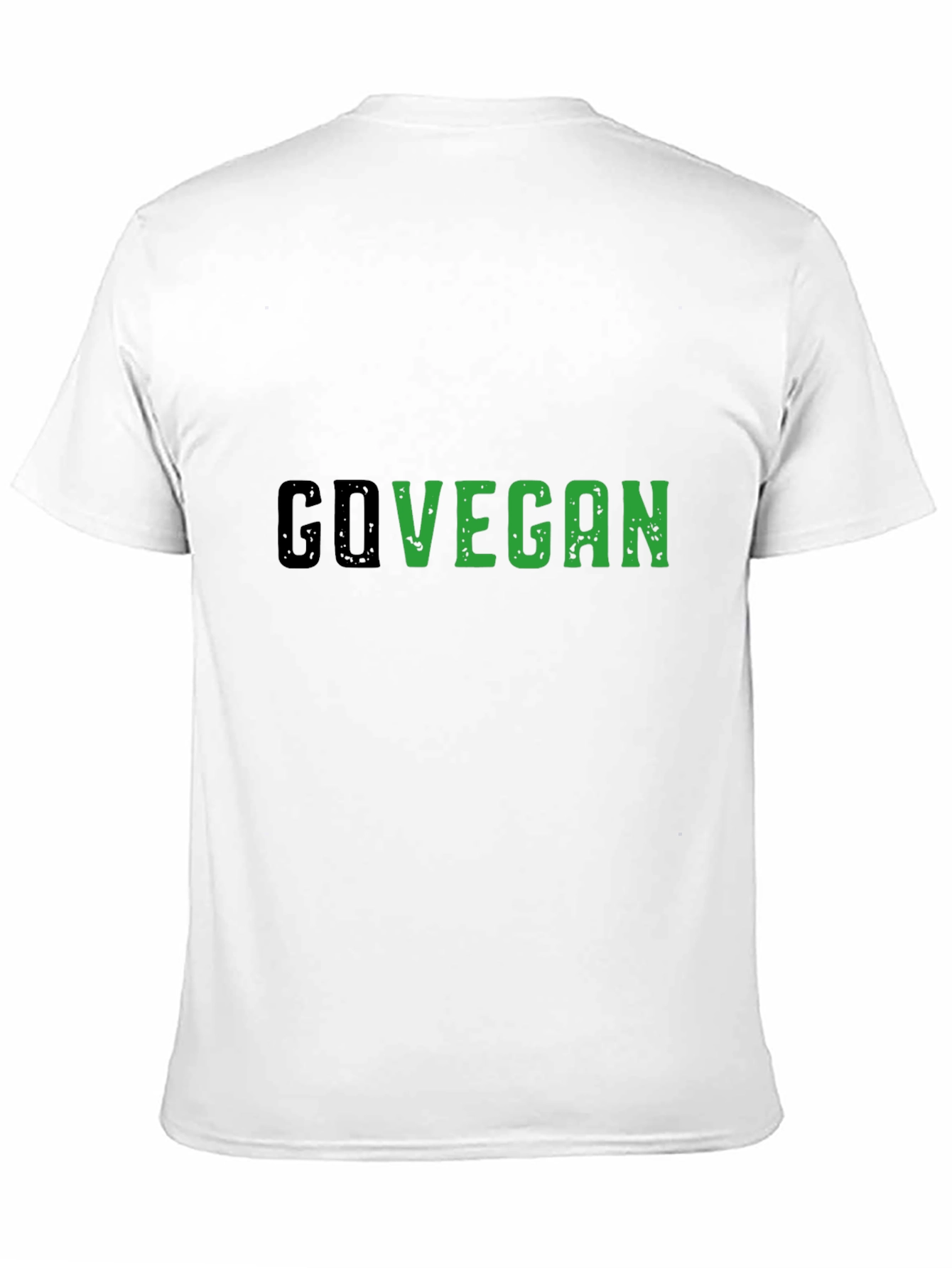Black Go Vegan Black Tee - Stylish Vegan Statement Shirt view 11