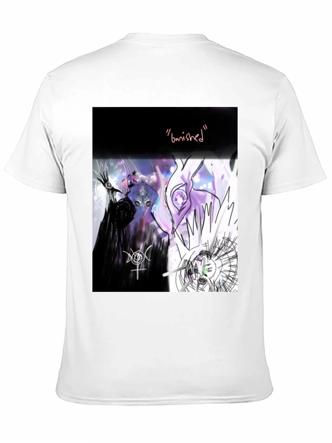 Black Banishment Graphic Tee - Unique Art T-Shirt view 11