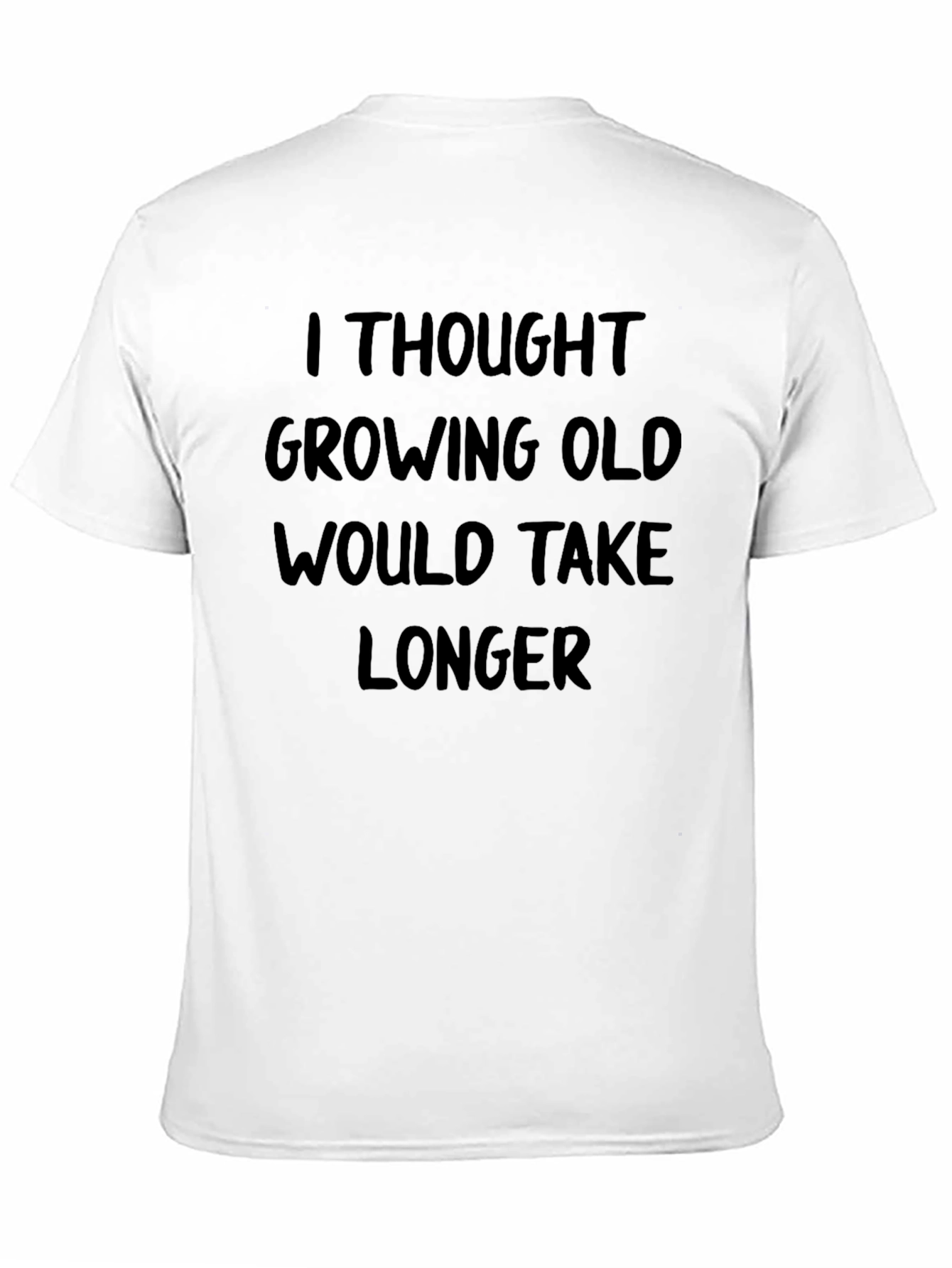 Black Funny "Growing Old" Graphic Tee for Men view 11