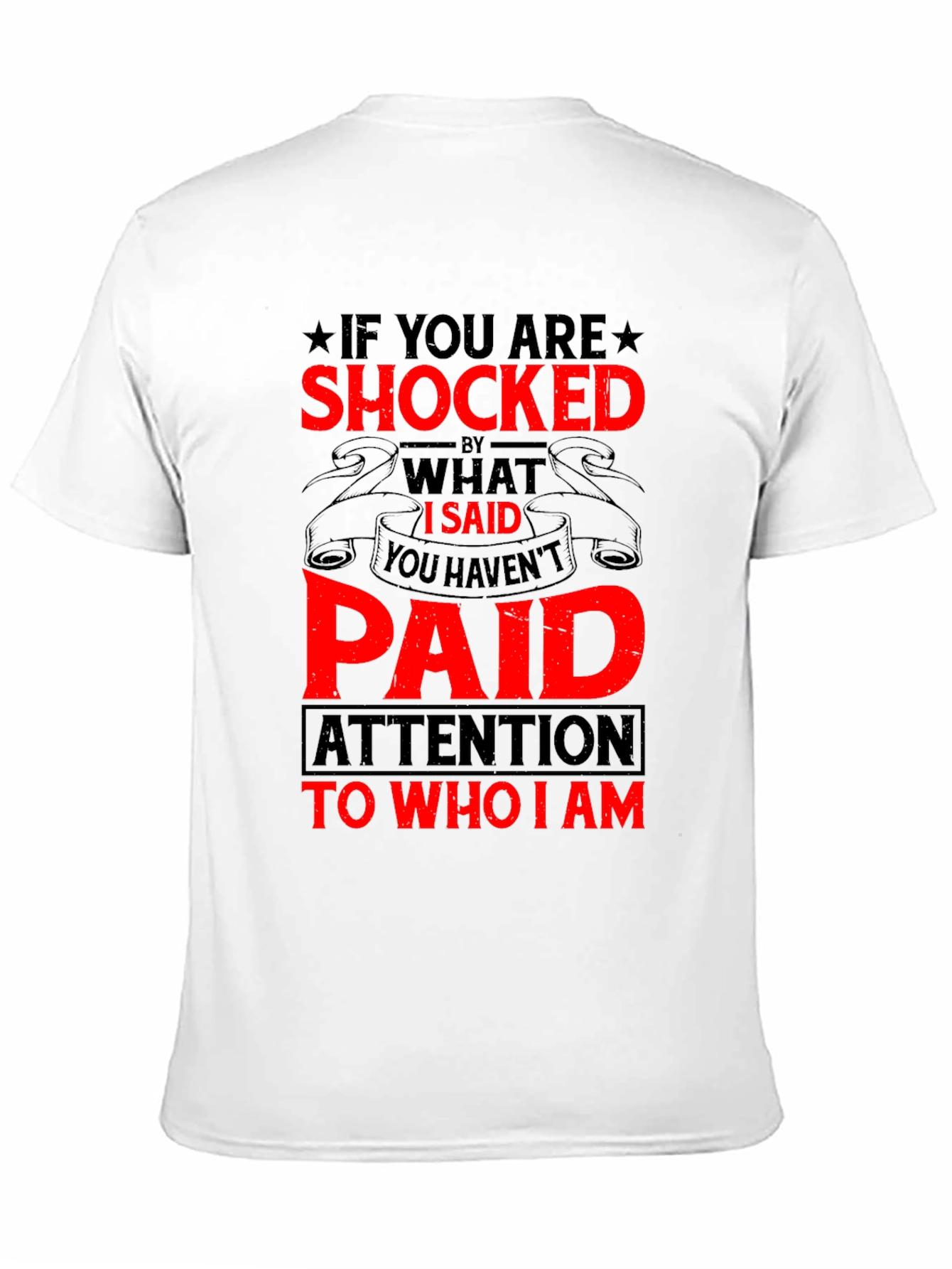 Black Shocked? Funny T-Shirt - Black view 11