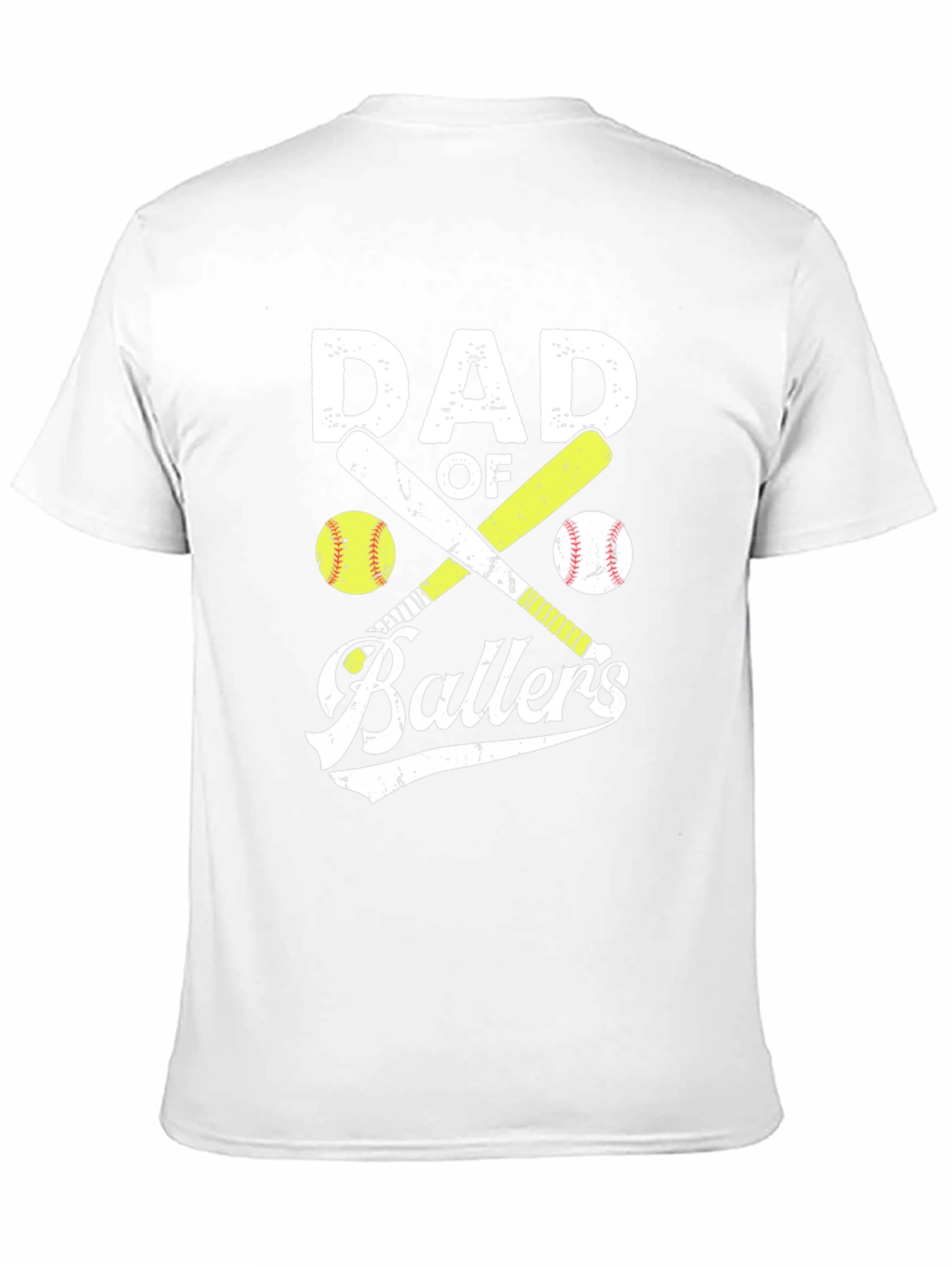 Black Dad of Ballers Graphic T-Shirt Baseball Softball Tee view 11
