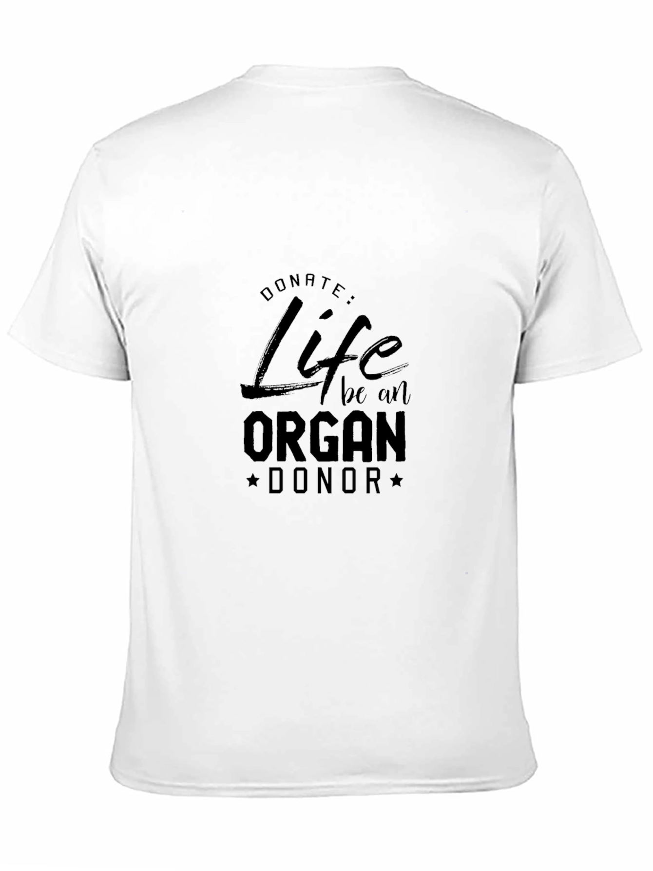 Black Donate Life Organ Donor Black T-Shirt view 11
