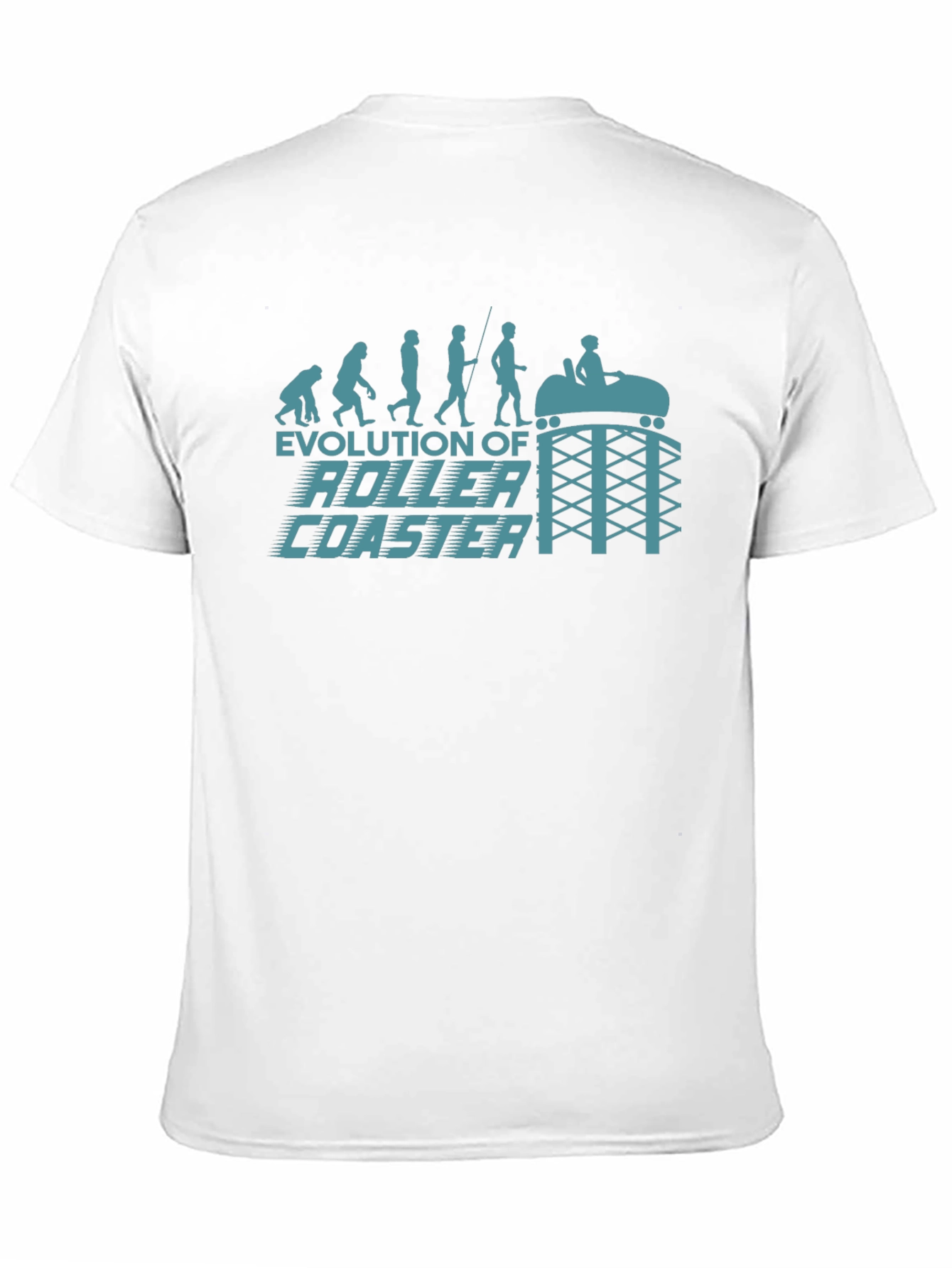 Black Evolution of Roller Coaster Graphic Tee - Black view 11