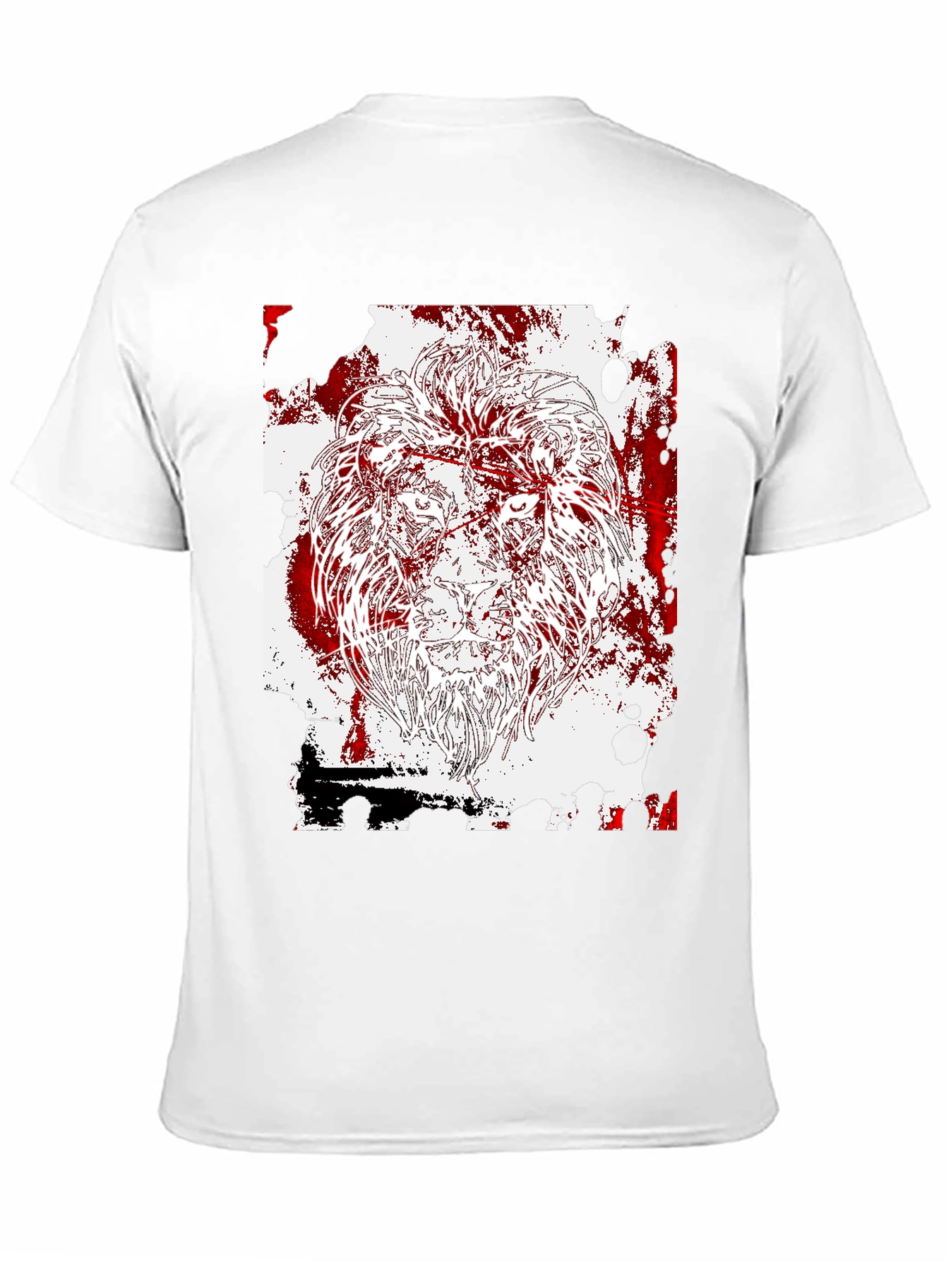 Black Lion Graphic Print Black T-Shirt view 11