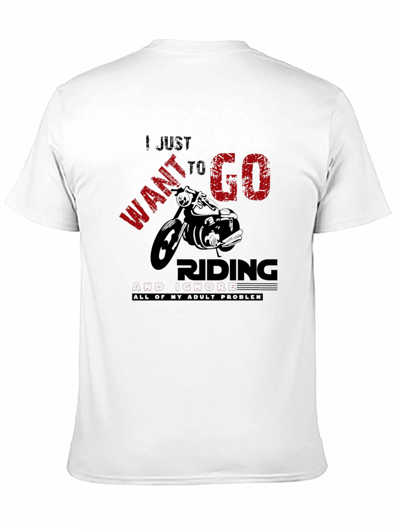 Black I Just Want To Go Riding T-Shirt view 11