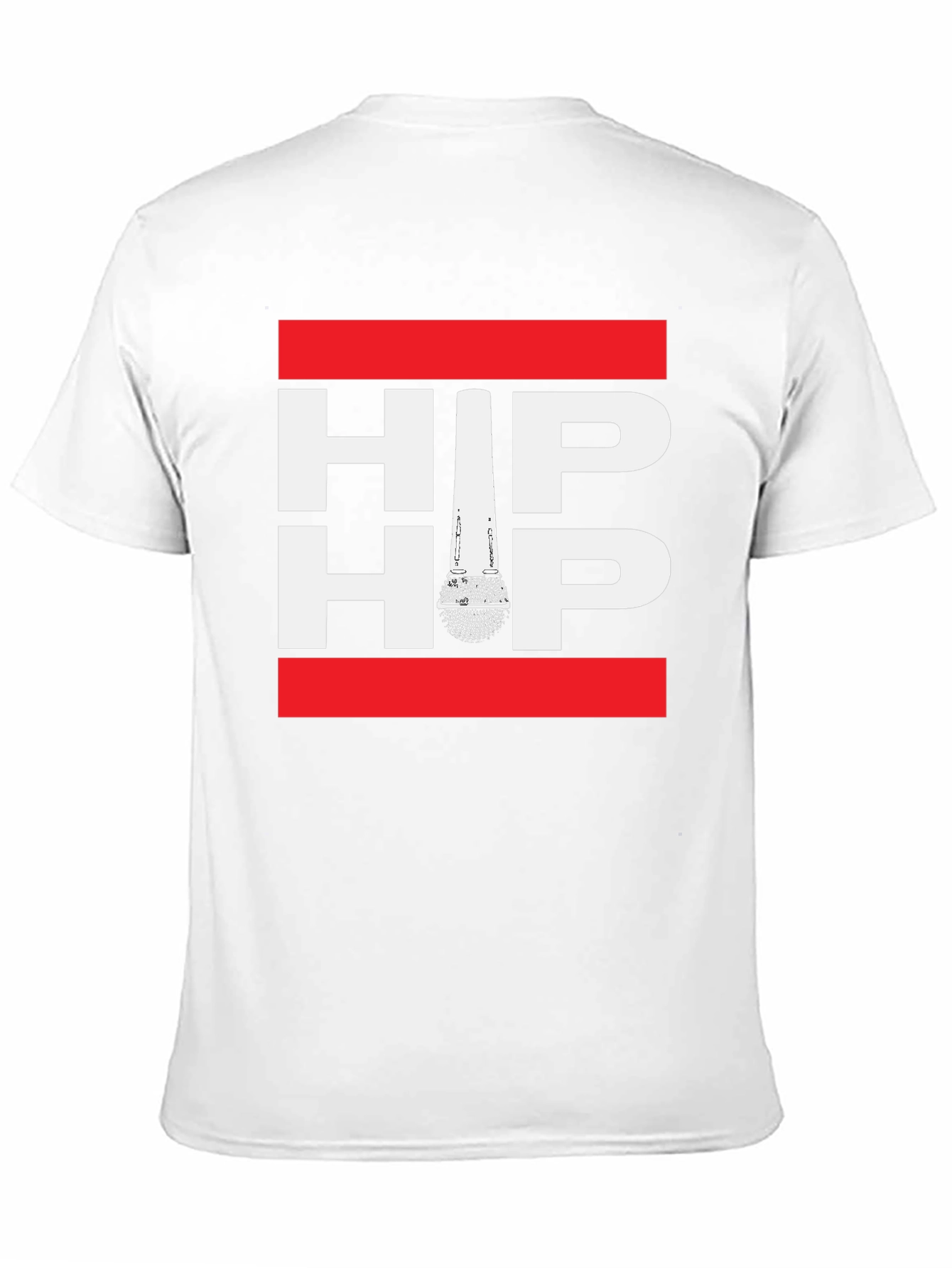 Black Hip Hop Microphone Graphic Print Tee view 11