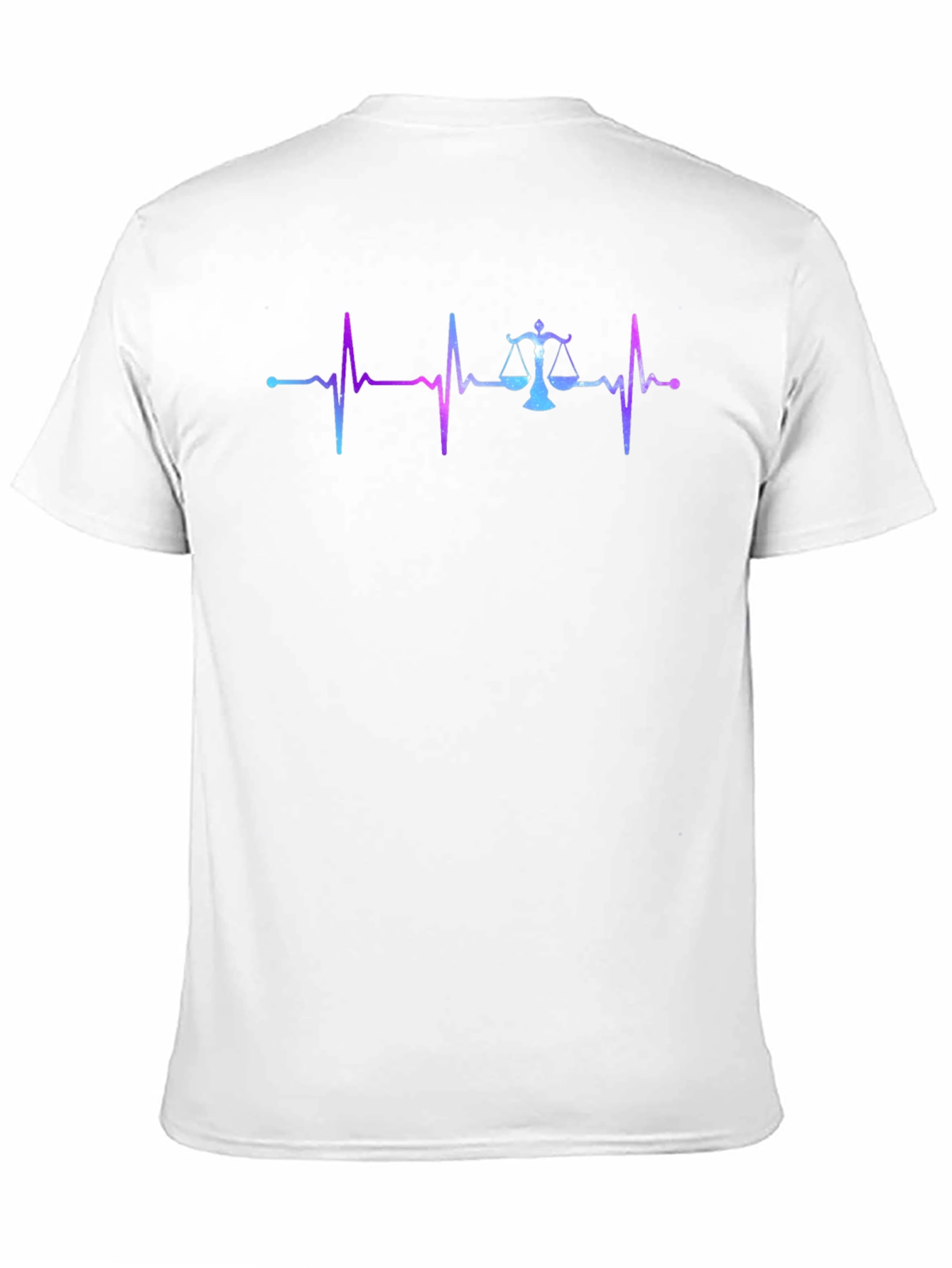 Black Lawyer Heartbeat T-Shirt - Scales of Justice Design view 11