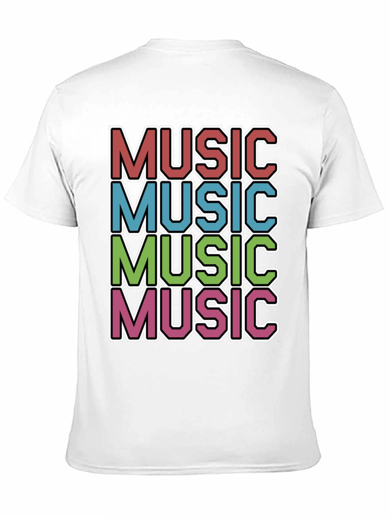 Black Retro Music T-Shirt view 11