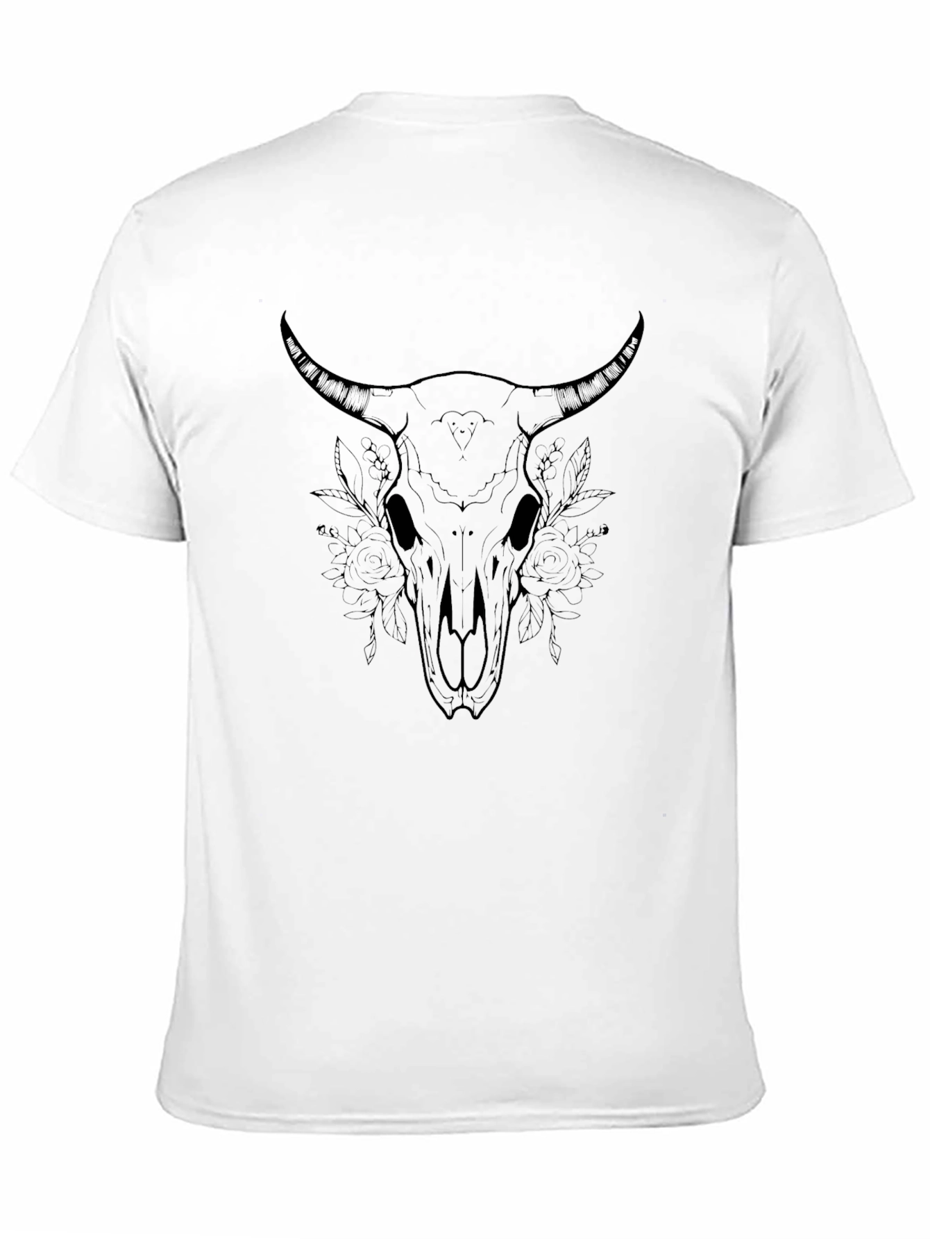 Black Black Bull Skull Graphic Tee - Stylish & Edgy view 11
