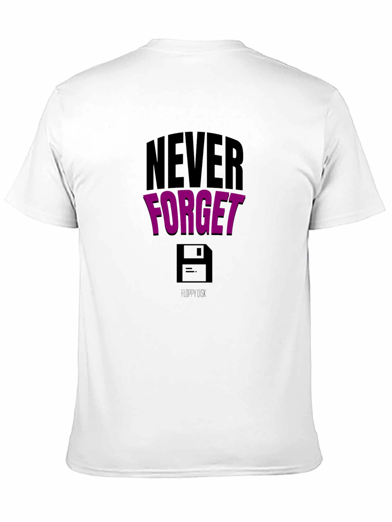 Black Never Forget Floppy Disk Black Graphic Tee view 11