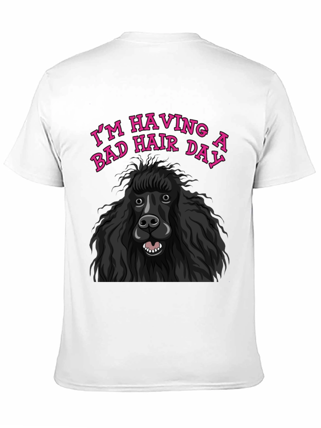Black Bad Hair Day Poodle Graphic Tee view 11