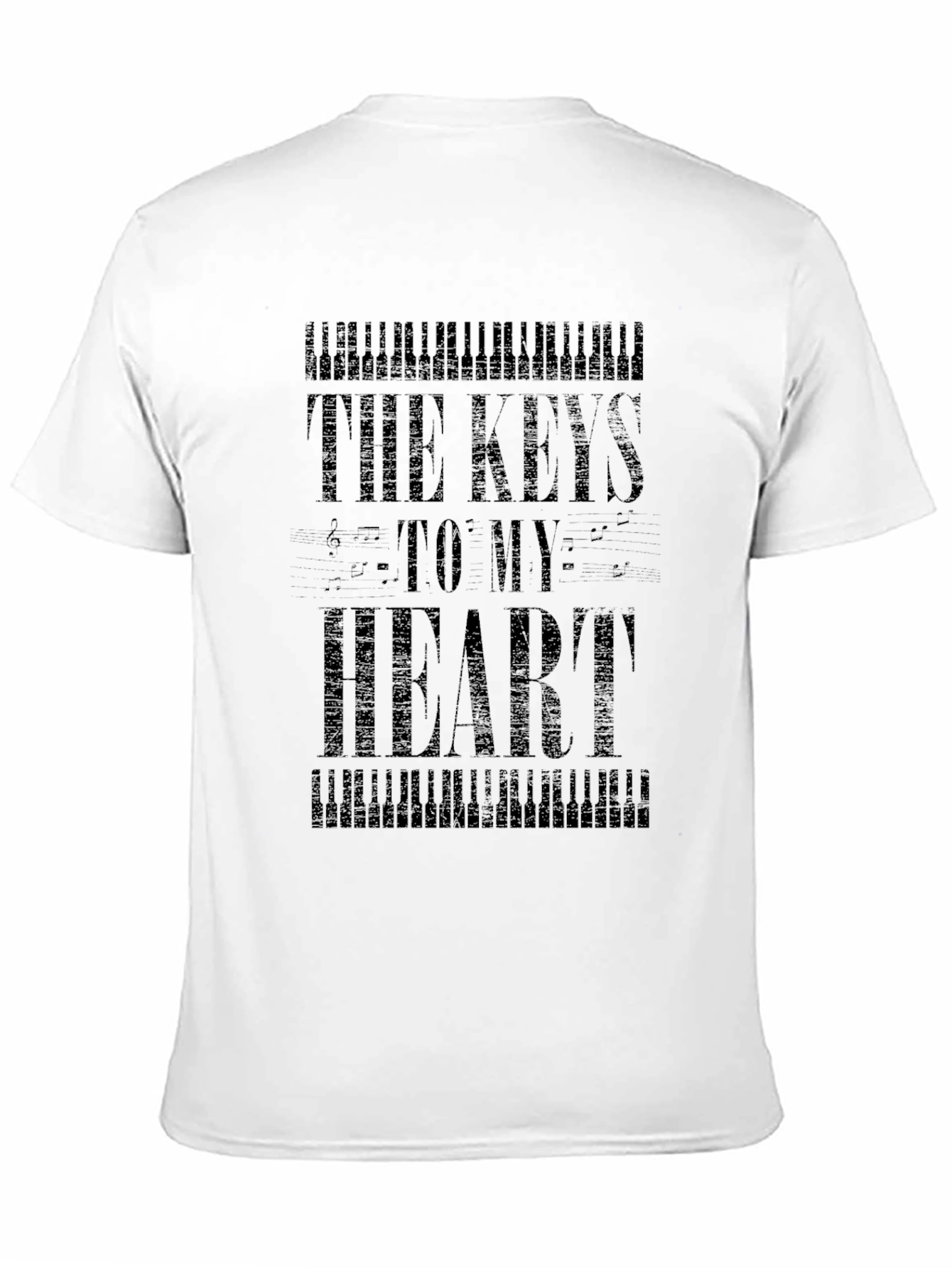 Black The Keys To My Heart T-Shirt - Black view 11