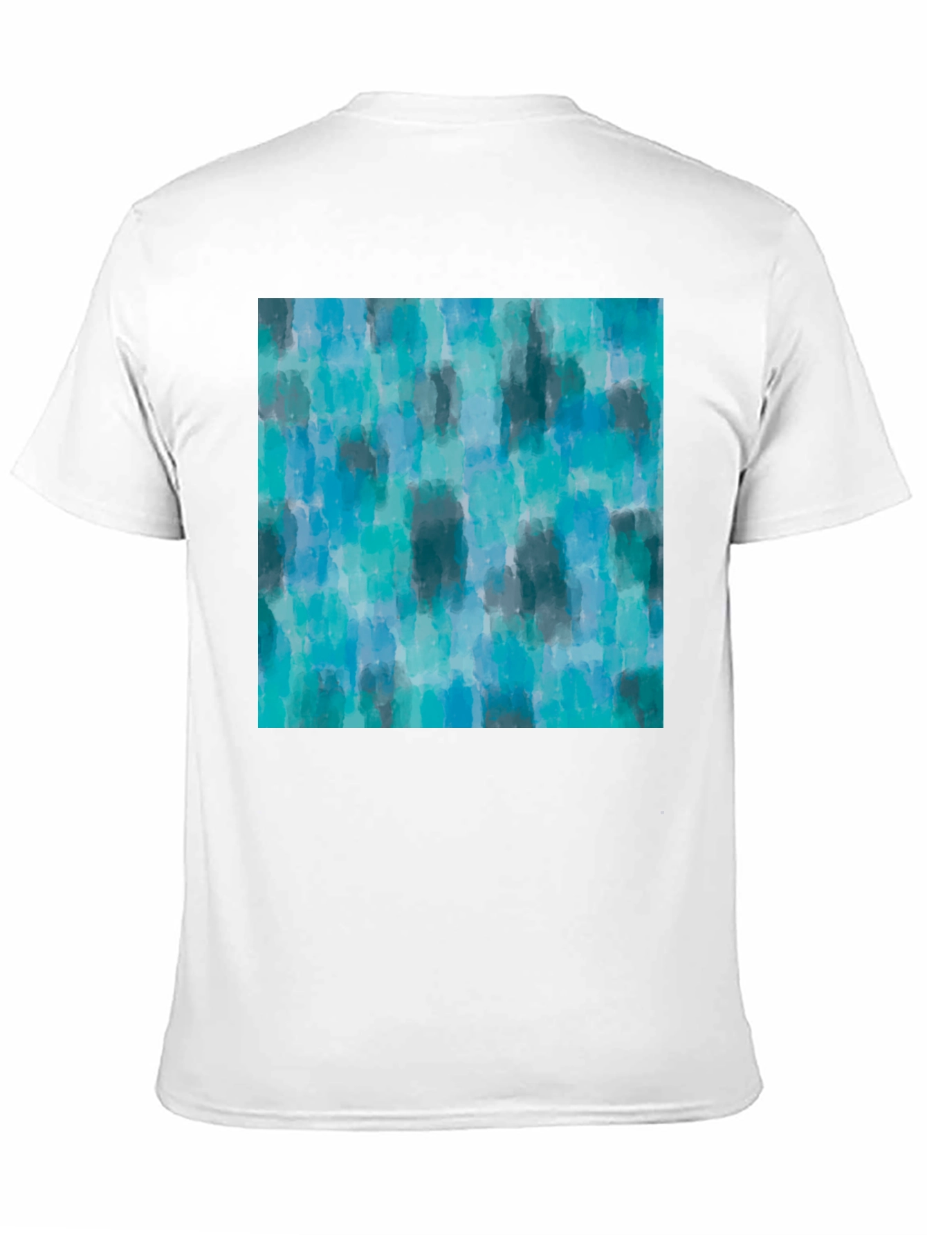 Black Abstract Blue Pattern Tee - Casual Style view 11