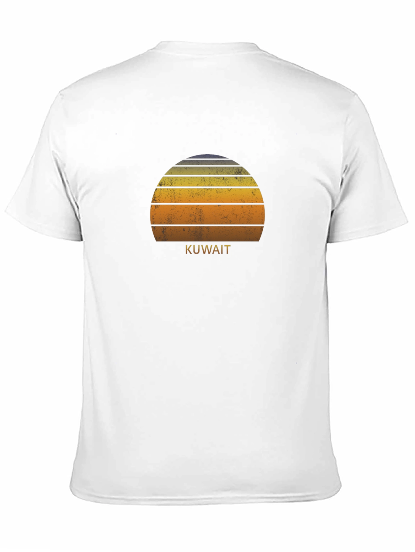 Black Kuwait Sunset Graphic Tee - Retro Style Black T-Shirt view 11