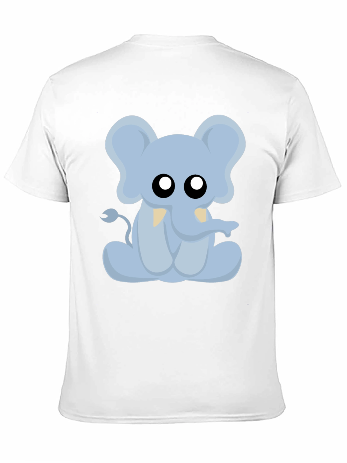 Black Cute Cartoon Elephant Graphic T-Shirt view 11