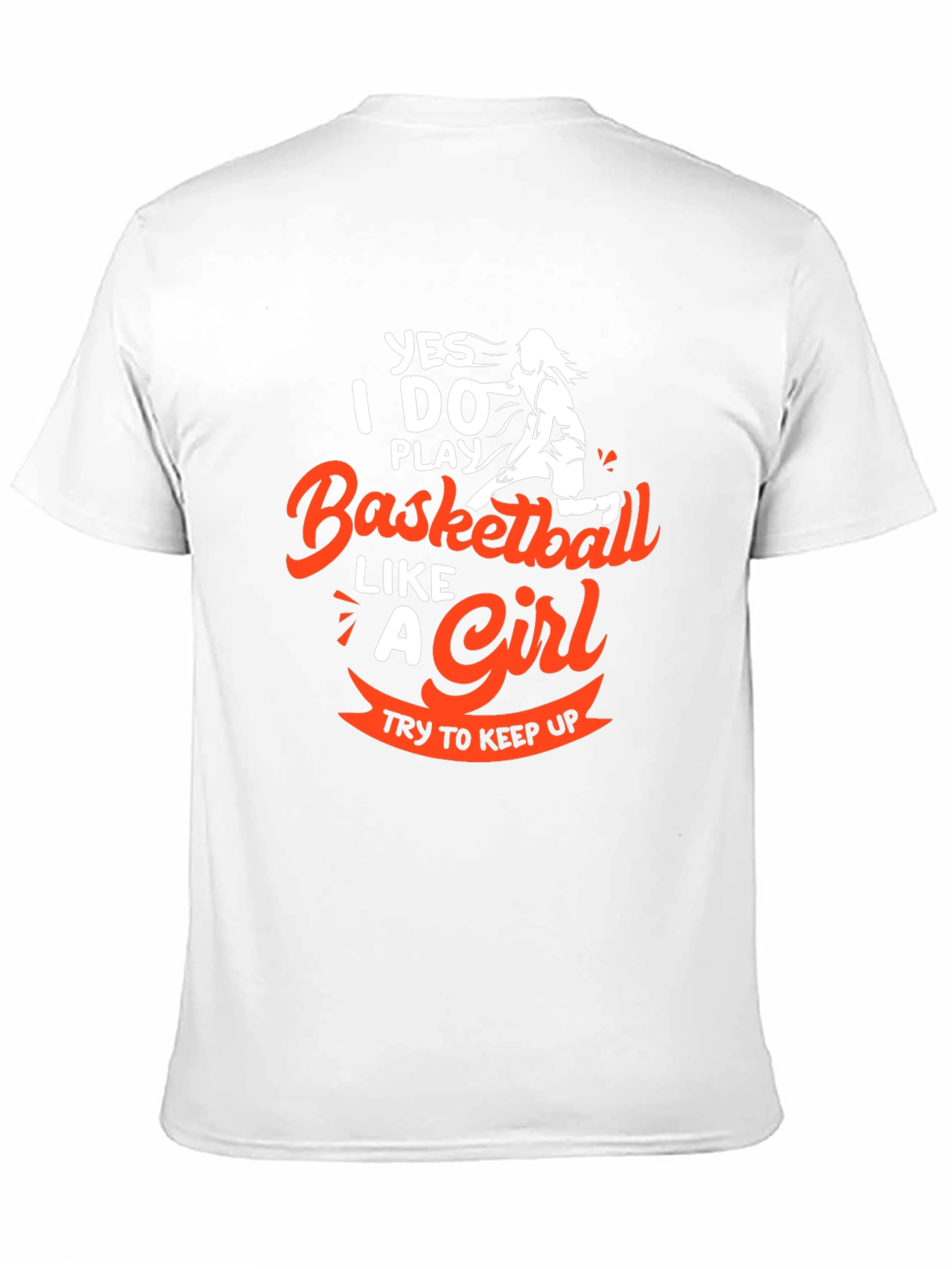 Black Basketball Like a Girl T-Shirt view 11