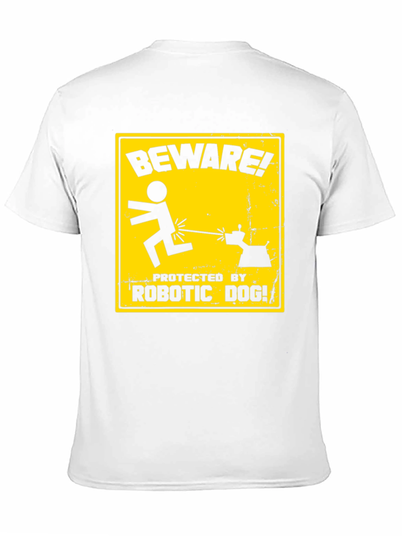 Black Beware Robotic Dog Graphic Tee view 11
