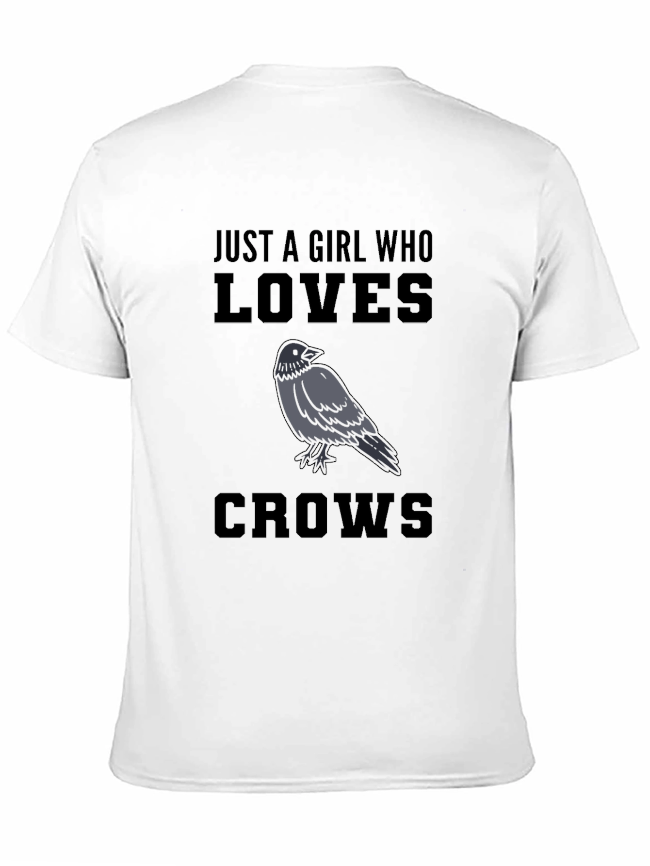 Black Girl Who Loves Crows Black T-Shirt view 11
