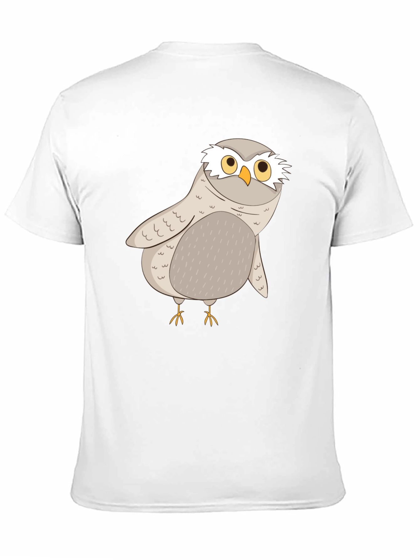 Black Cute Owl Graphic Tee - Black Cotton T-Shirt view 11