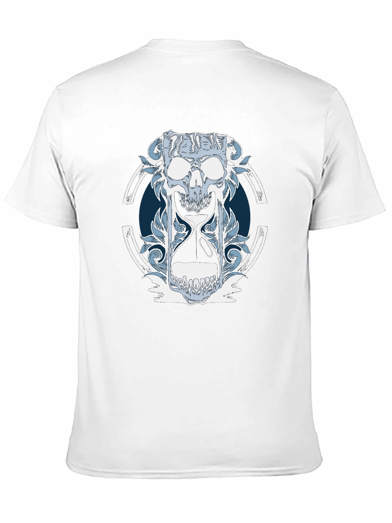 Black Skull Hourglass Graphic T-Shirt view 11