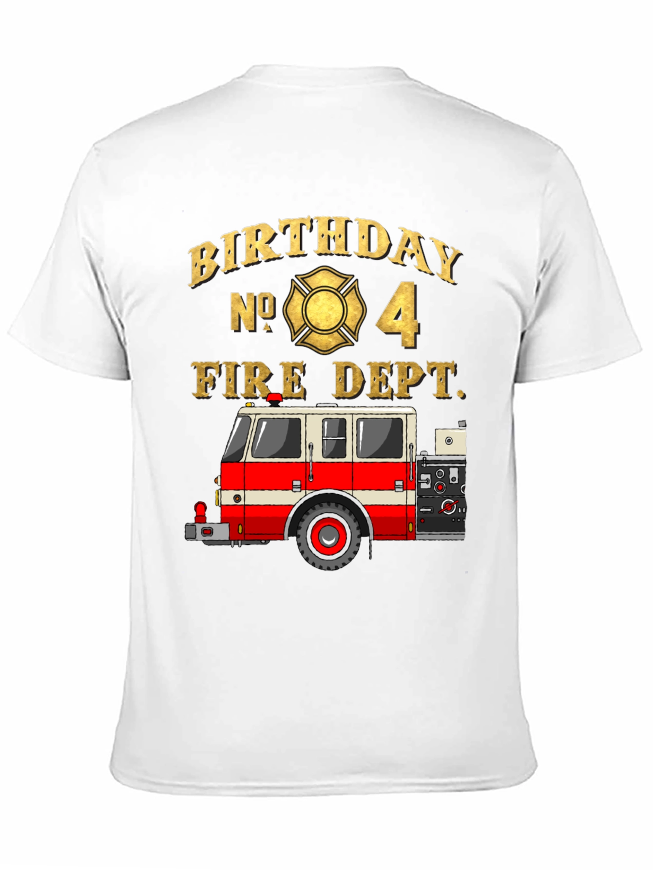 Black Fire Dept Birthday T-Shirt - Number 4 view 11