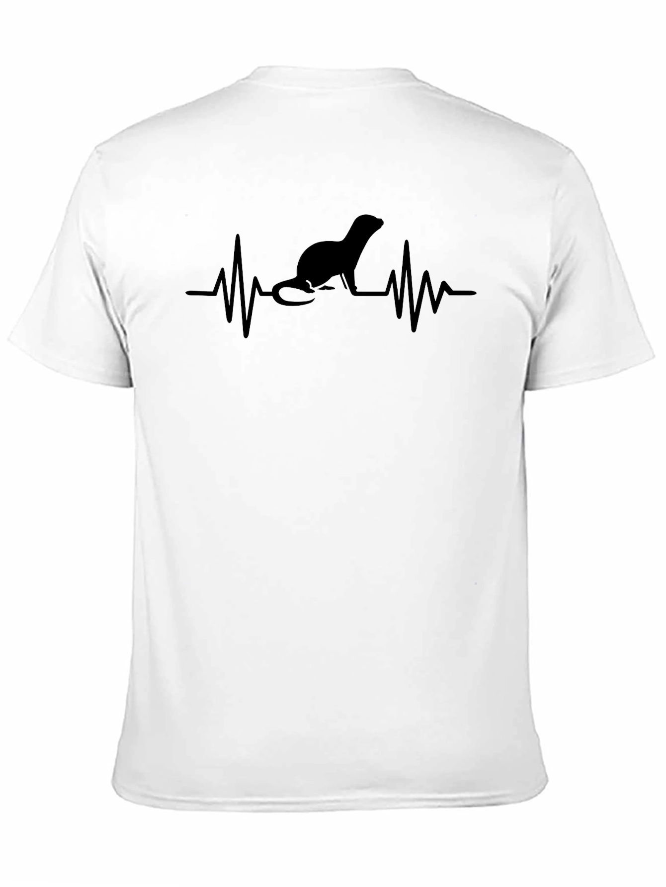 Black Ferret Heartbeat T-Shirt - Unique Pet Lover Tee view 11