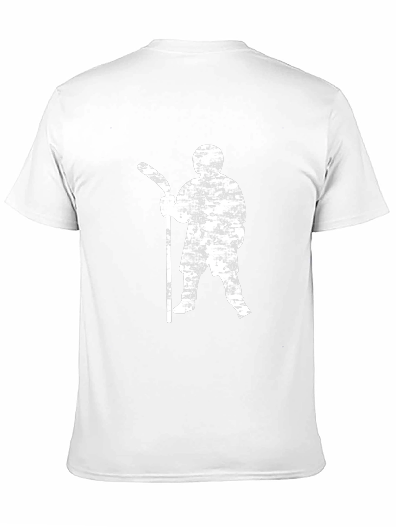 Black Hockey Player Graphic Tee - Black Cotton Casual Shirt view 11