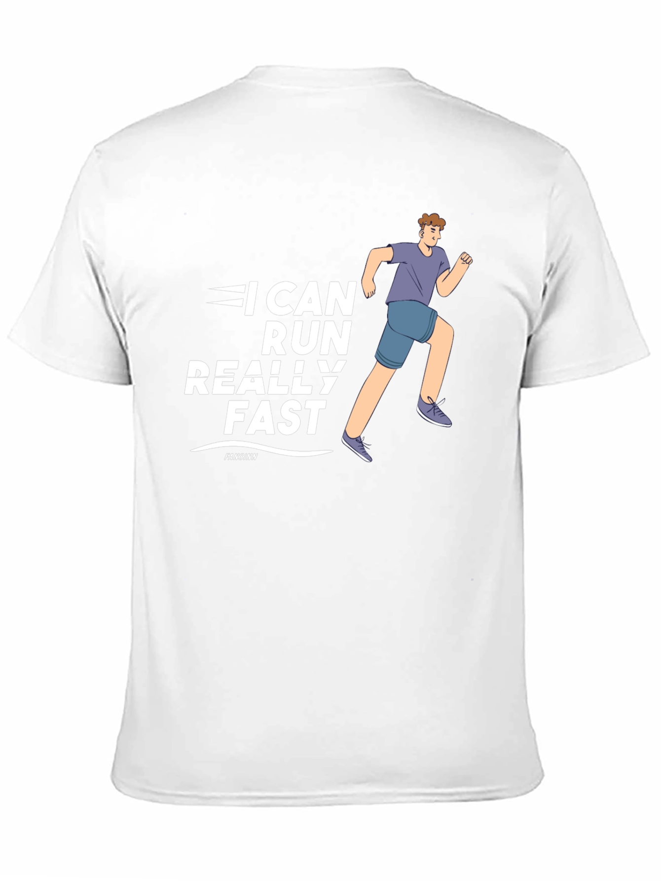 Black I Can Run Really Fast Black T-Shirt view 11