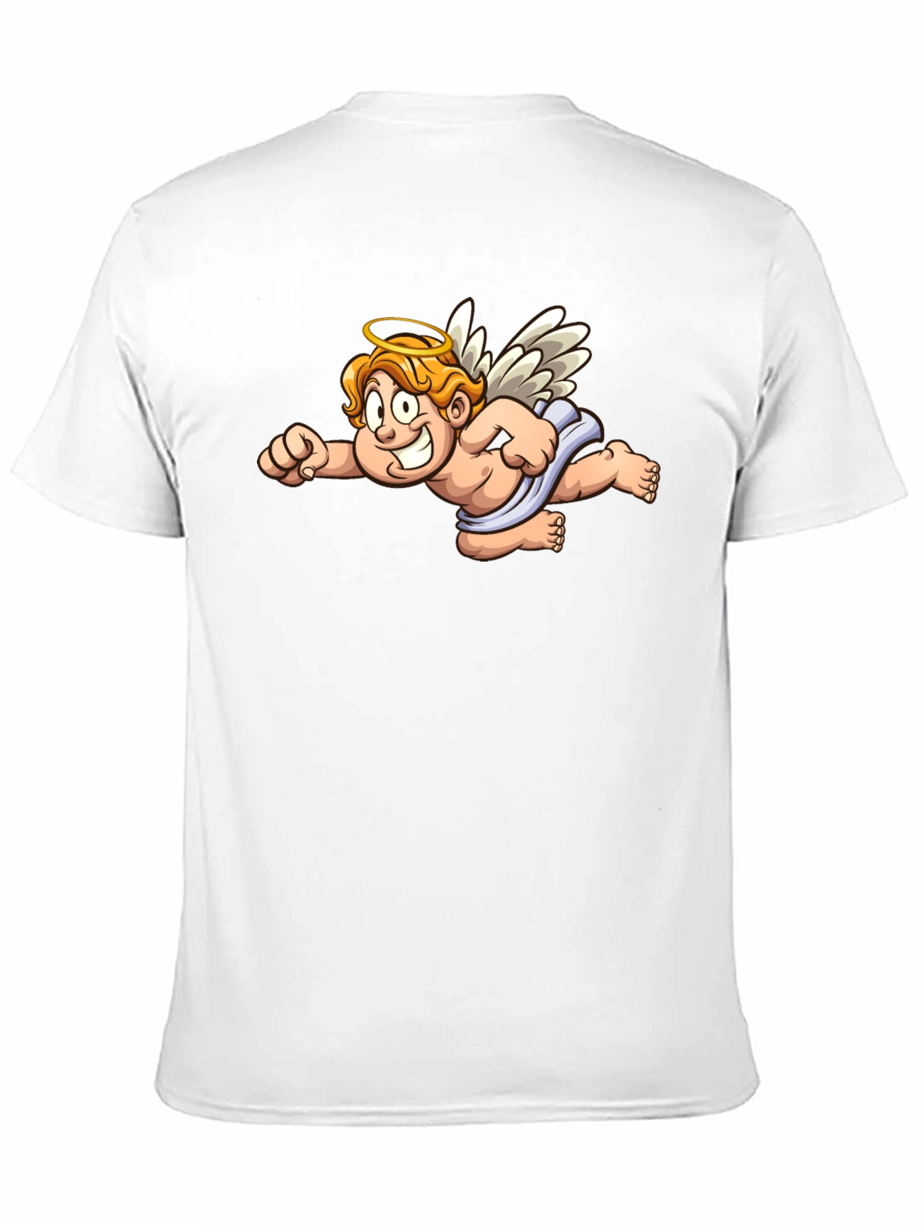 Black Angel Cartoon Graphic Black T-Shirt view 11