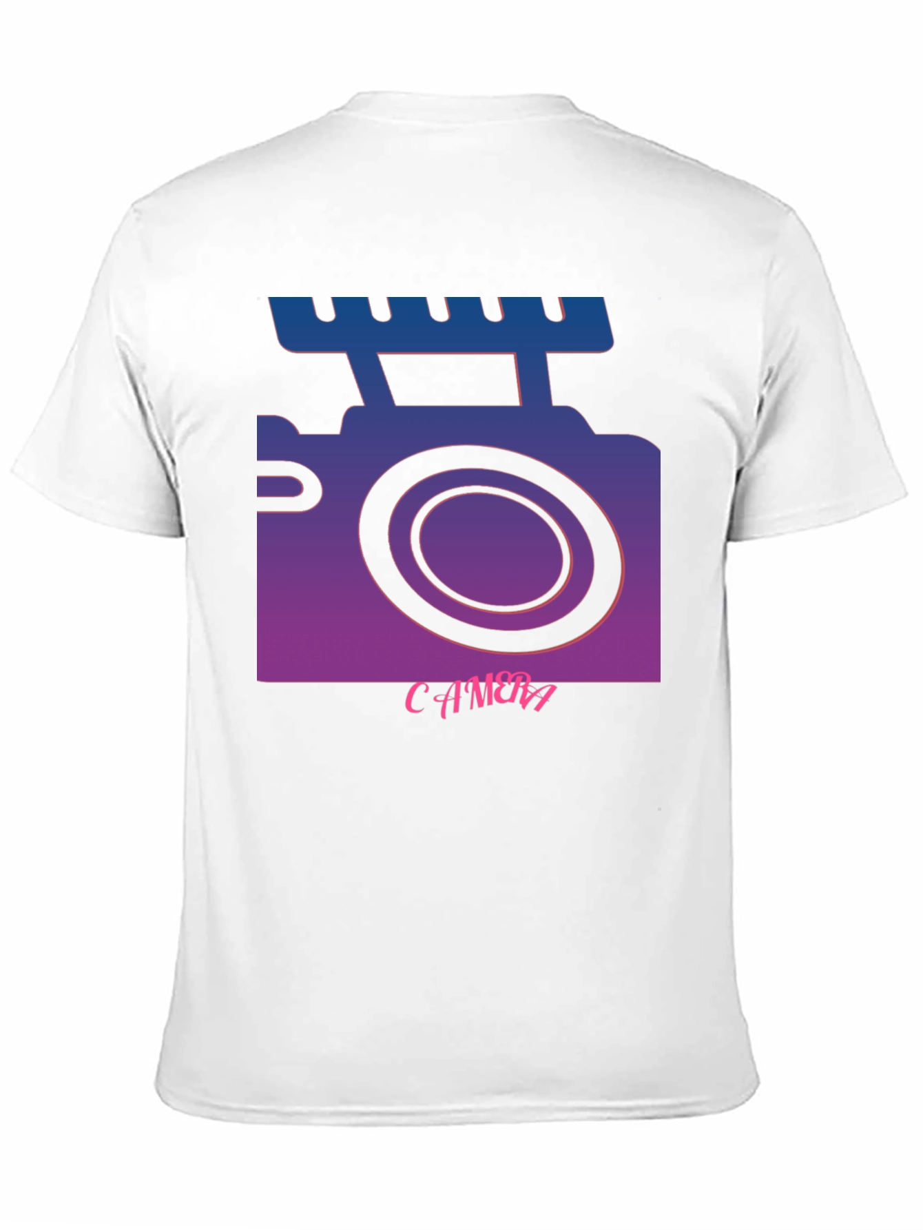 Black Retro Camera T-Shirt - Gradient Graphic Tee view 11