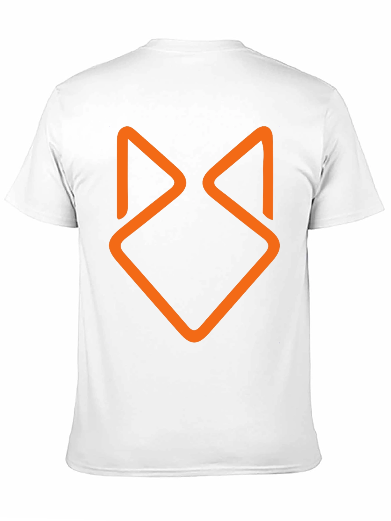 Black Modern Geometric Fox Head Graphic Tee - Black view 11