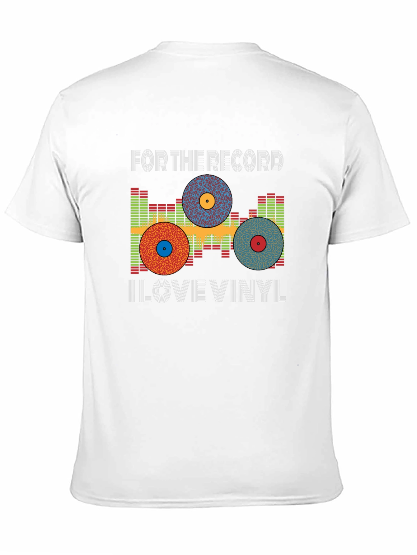 Black For The Record I Love Vinyl Music Graphic Tee view 11