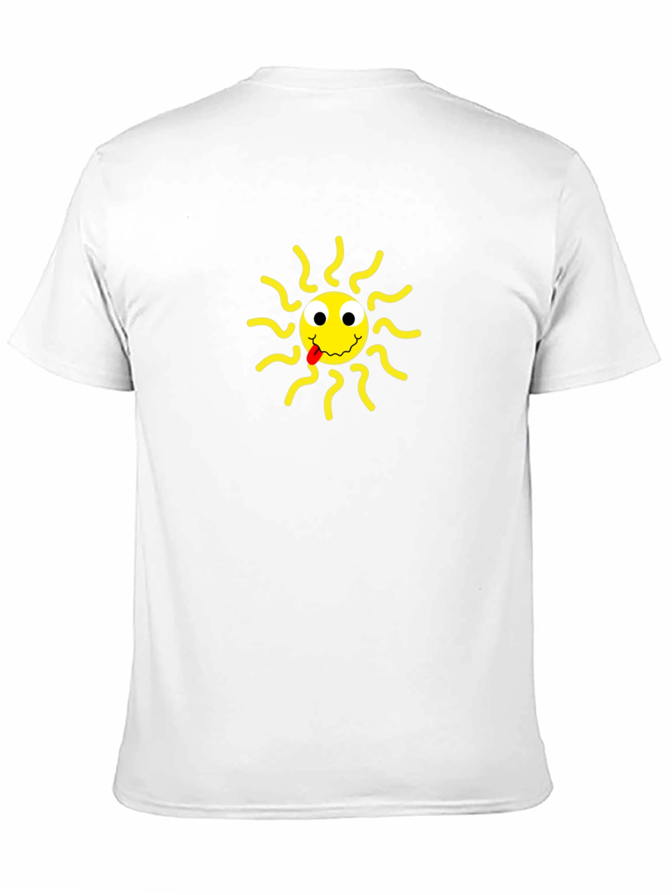 Black Black T-Shirt with Smiling Sun Design view 11