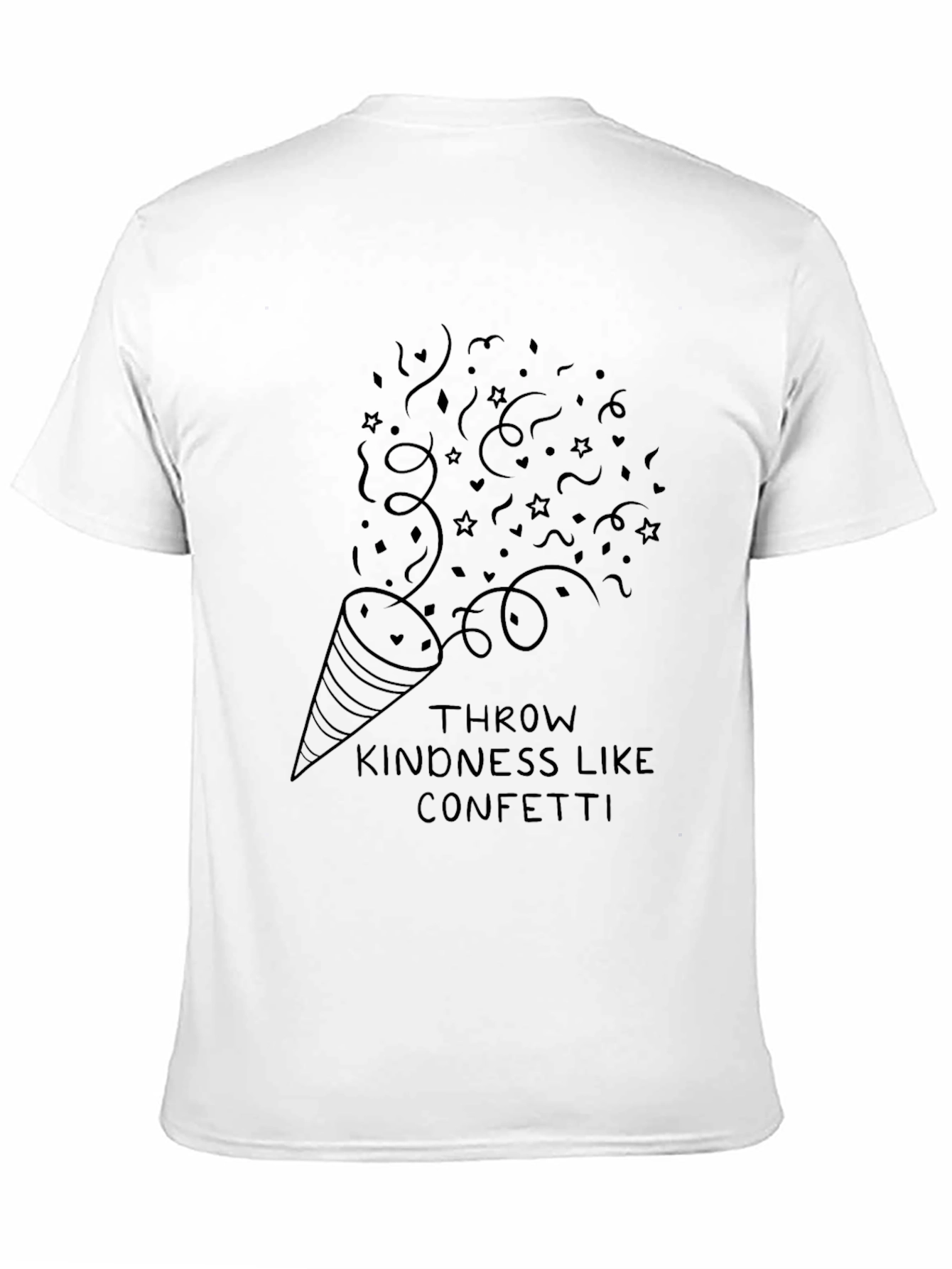 Black Throw Kindness Like Confetti Graphic Tee view 11