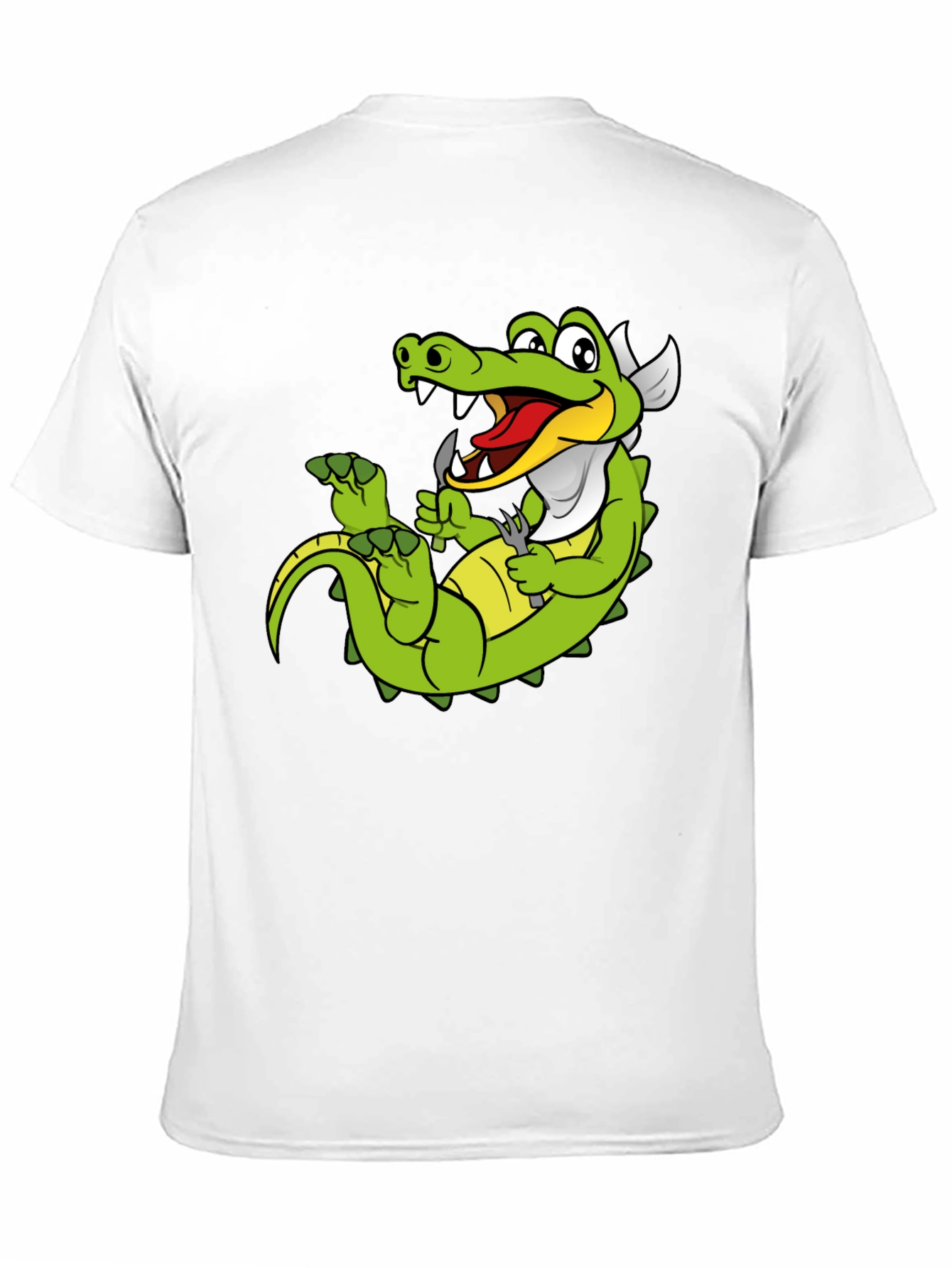 Black Funny Alligator Cartoon T-Shirt view 11