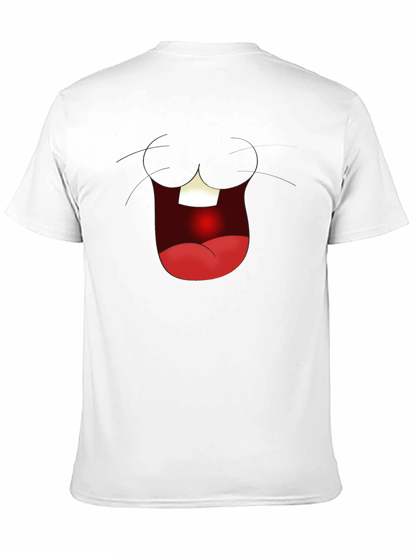 Black Funny Open Mouth Graphic Tee - Black view 11