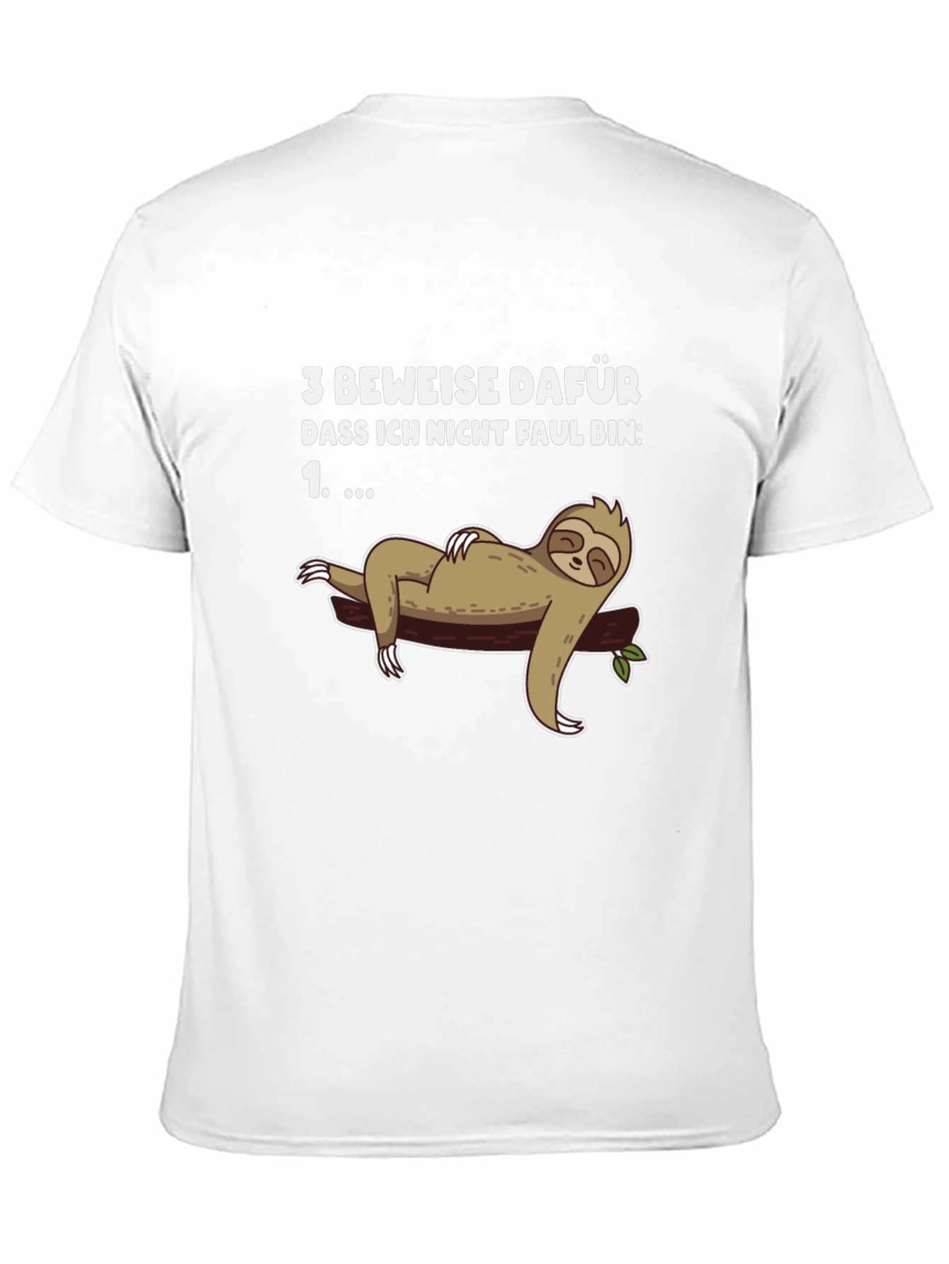 Black Funny Sloth Lazy Humor Graphic Tee - Black view 11